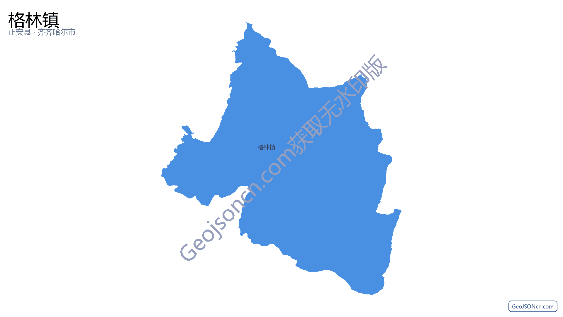 格林镇行政区划边界地图（正安县·遵义市）,提供GeoJSON、SHP矢量边界数据下载及高清地图大图(PNG/JPG) - GeoJSONcn.com