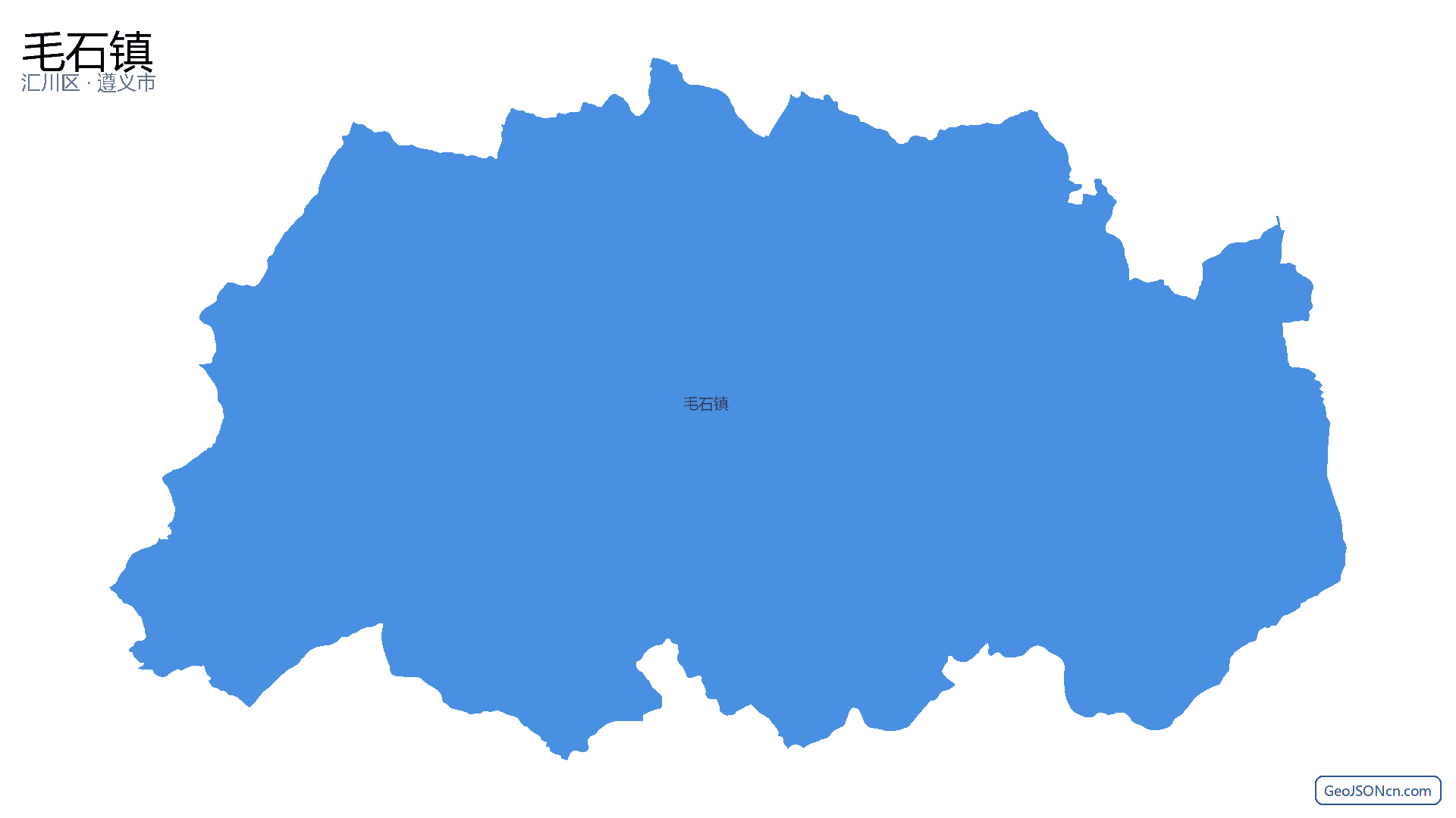 毛石镇行政区划边界地图（汇川区·遵义市）,提供GeoJSON、SHP矢量边界数据下载及高清地图大图(PNG/JPG) - GeoJSONcn.com