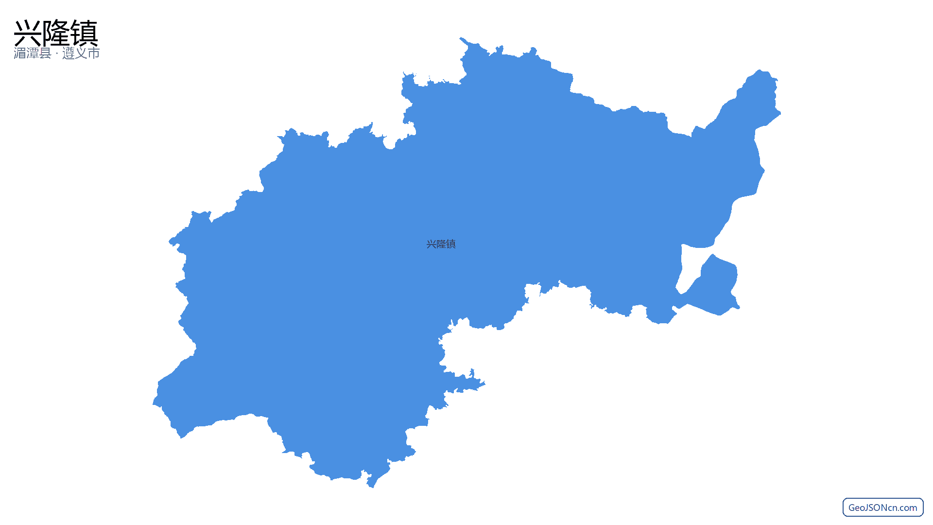 兴隆镇行政区划边界地图(湄潭县·遵义市),提供GeoJSON、SHP矢量边界数据下载及高清地图大图(PNG/JPG) - GeoJSONcn.com