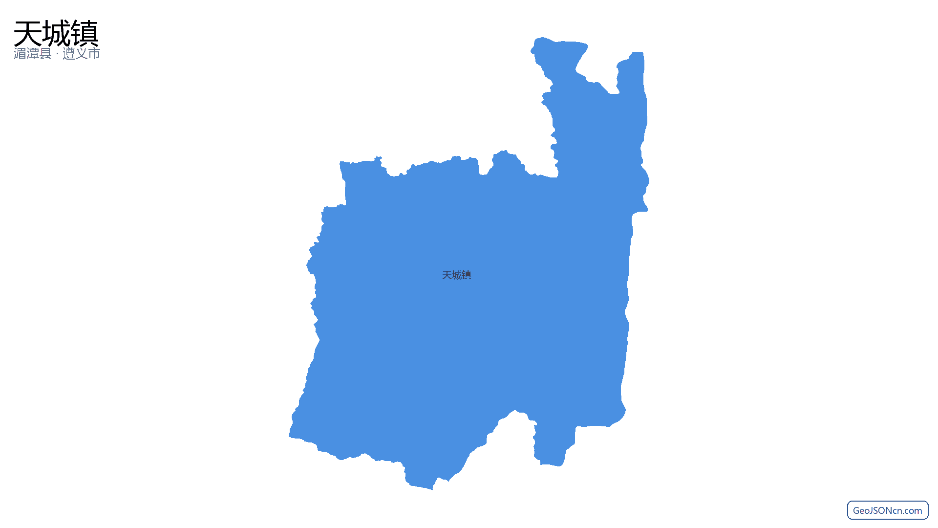 天城镇行政区划边界地图（湄潭县·遵义市）,提供GeoJSON、SHP矢量边界数据下载及高清地图大图(PNG/JPG) - GeoJSONcn.com