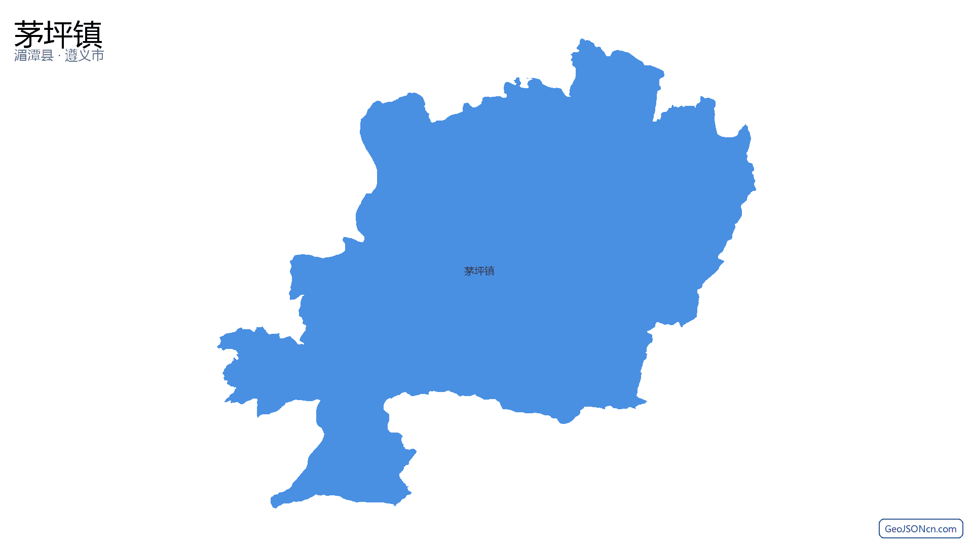 茅坪镇行政区划边界地图(湄潭县·遵义市),提供GeoJSON、SHP矢量边界数据下载及高清地图大图(PNG/JPG) - GeoJSONcn.com