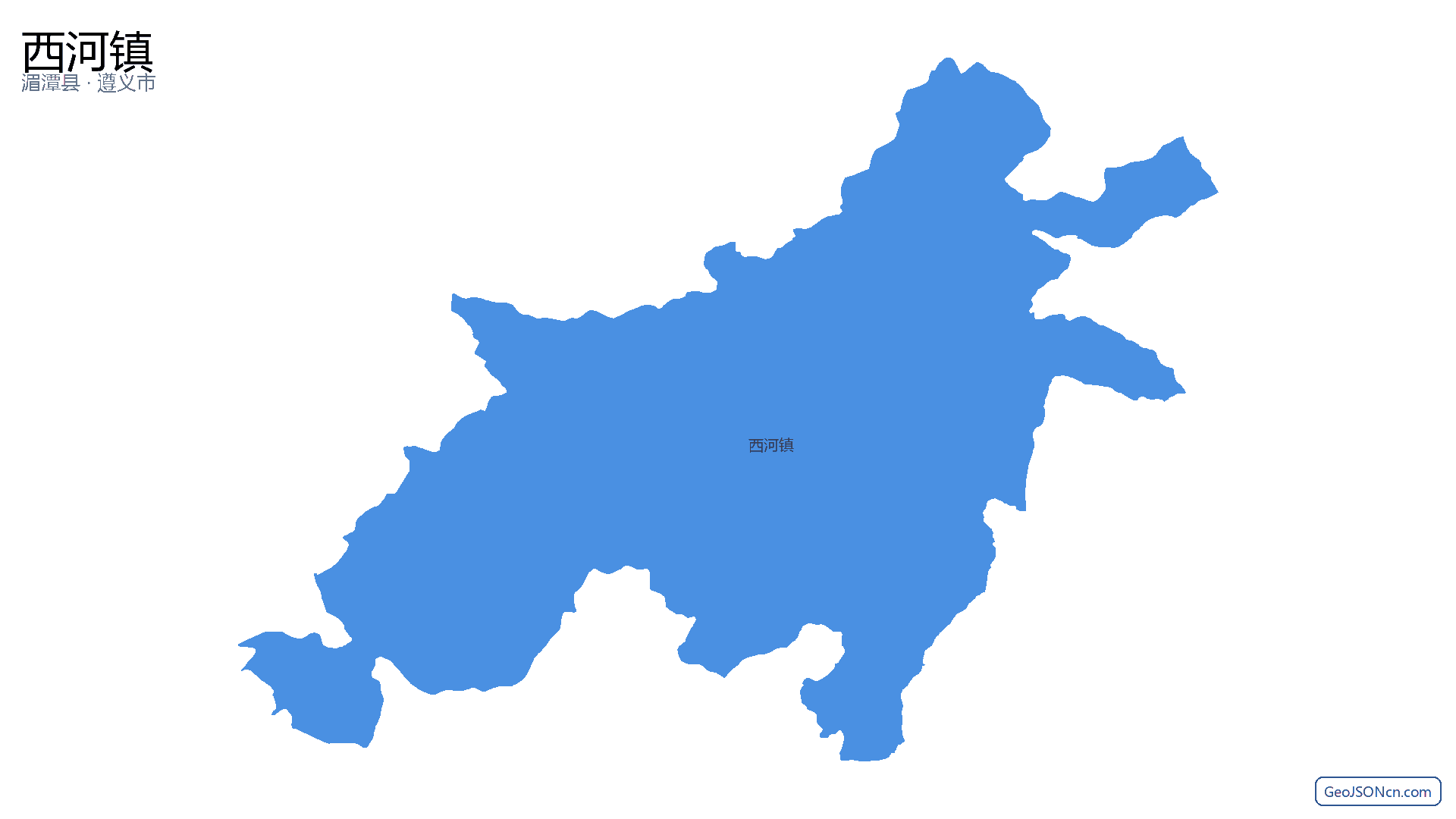 西河镇行政区划边界地图（湄潭县·遵义市）,提供GeoJSON、SHP矢量边界数据下载及高清地图大图(PNG/JPG) - GeoJSONcn.com