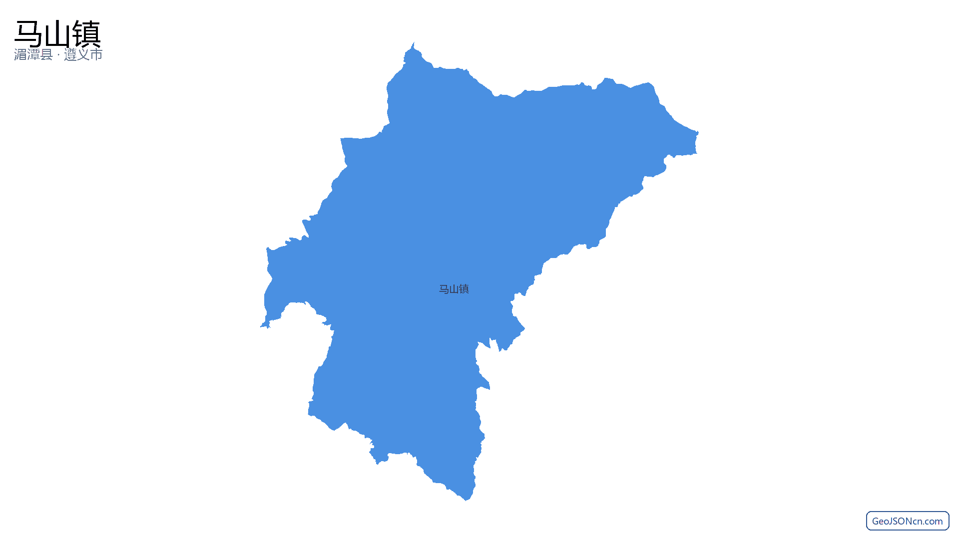 马山镇行政区划边界地图（湄潭县·遵义市）,提供GeoJSON、SHP矢量边界数据下载及高清地图大图(PNG/JPG) - GeoJSONcn.com