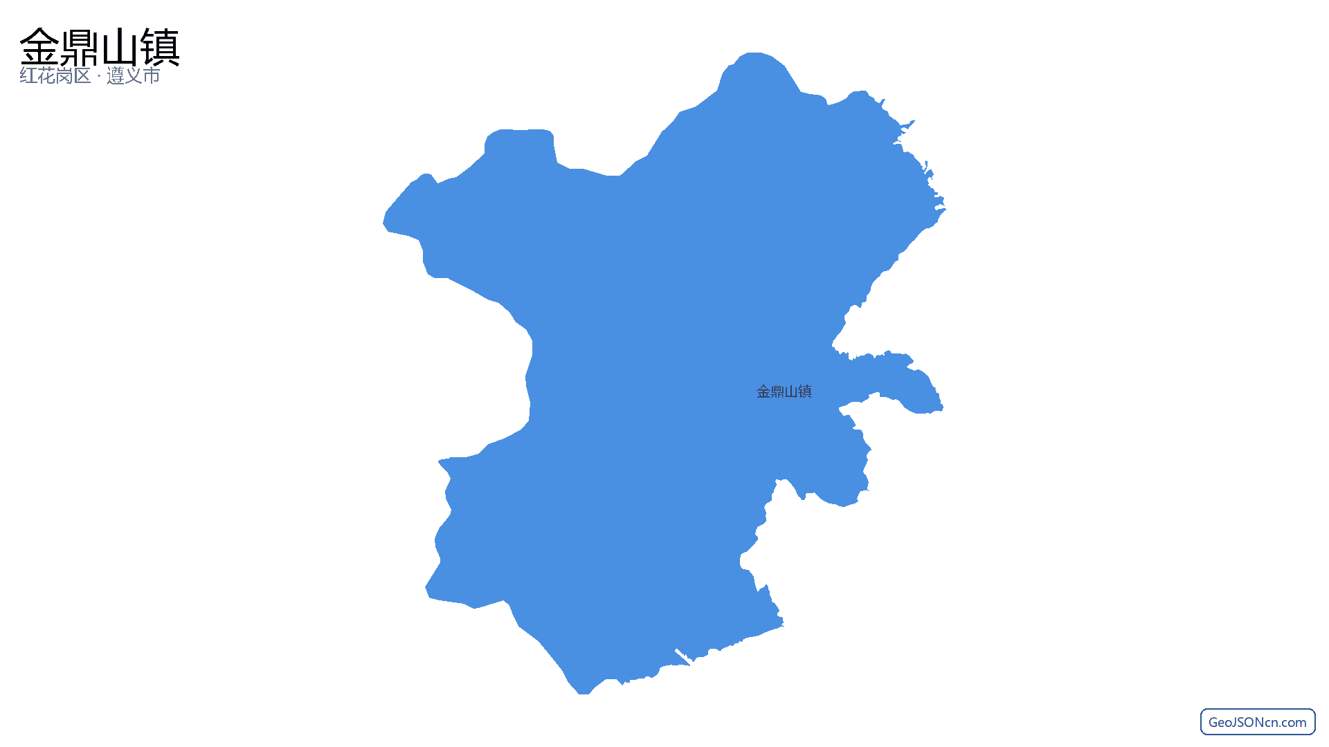 金鼎山镇行政区划边界地图(红花岗区·遵义市),提供GeoJSON、SHP矢量边界数据下载及高清地图大图(PNG/JPG) - GeoJSONcn.com