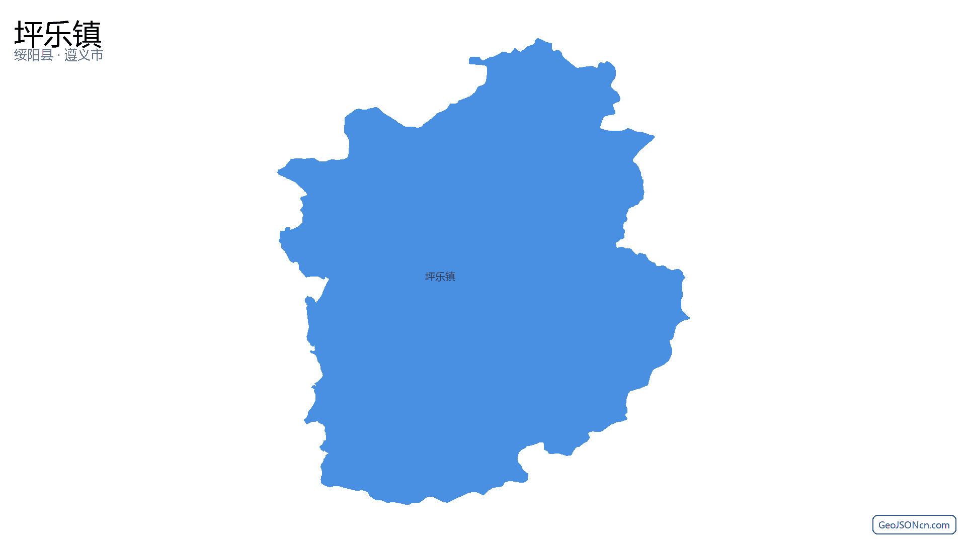 坪乐镇行政区划边界地图（绥阳县·遵义市）,提供GeoJSON、SHP矢量边界数据下载及高清地图大图(PNG/JPG) - GeoJSONcn.com