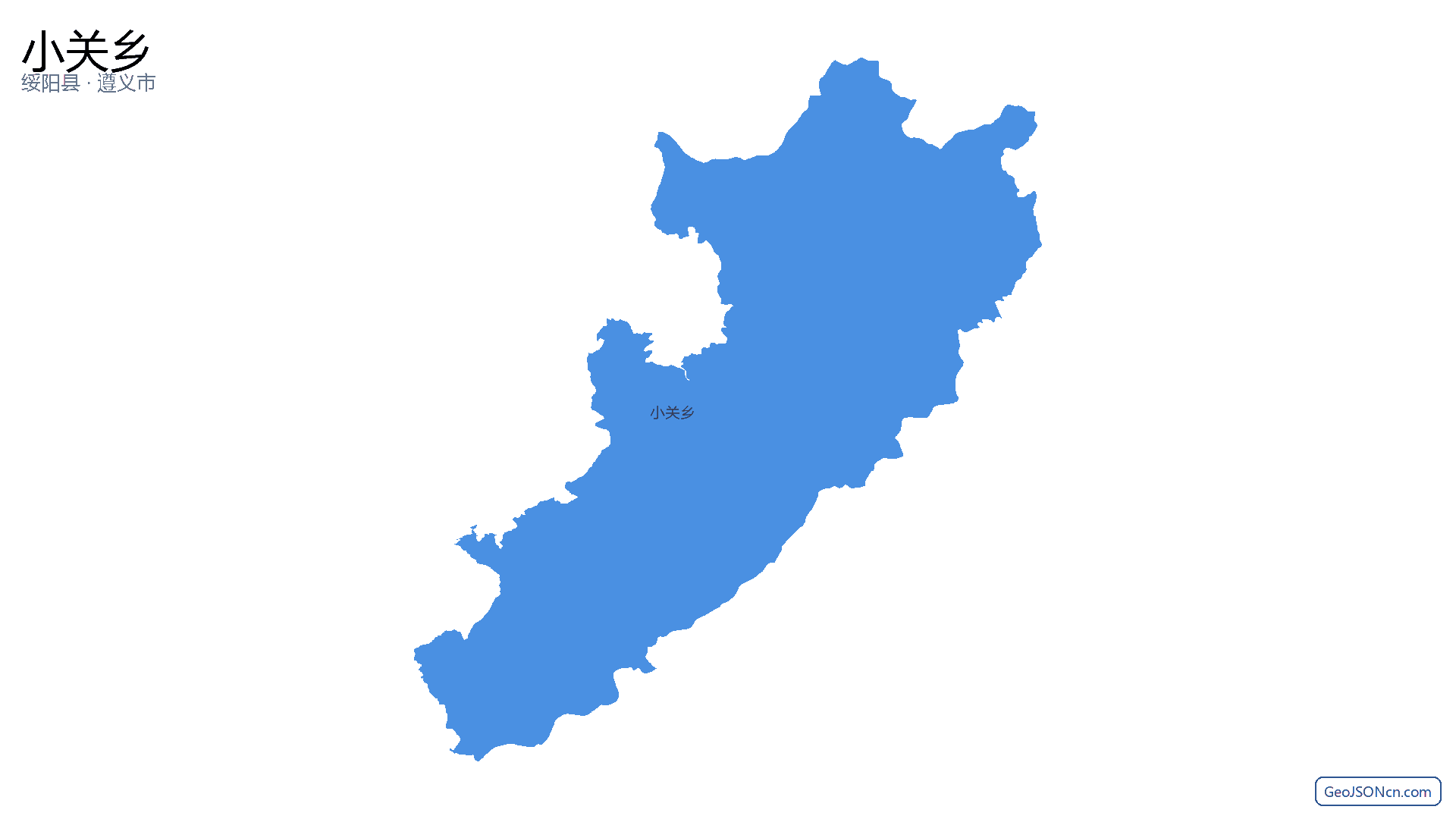 小关乡行政区划边界地图（绥阳县·遵义市）,提供GeoJSON、SHP矢量边界数据下载及高清地图大图(PNG/JPG) - GeoJSONcn.com
