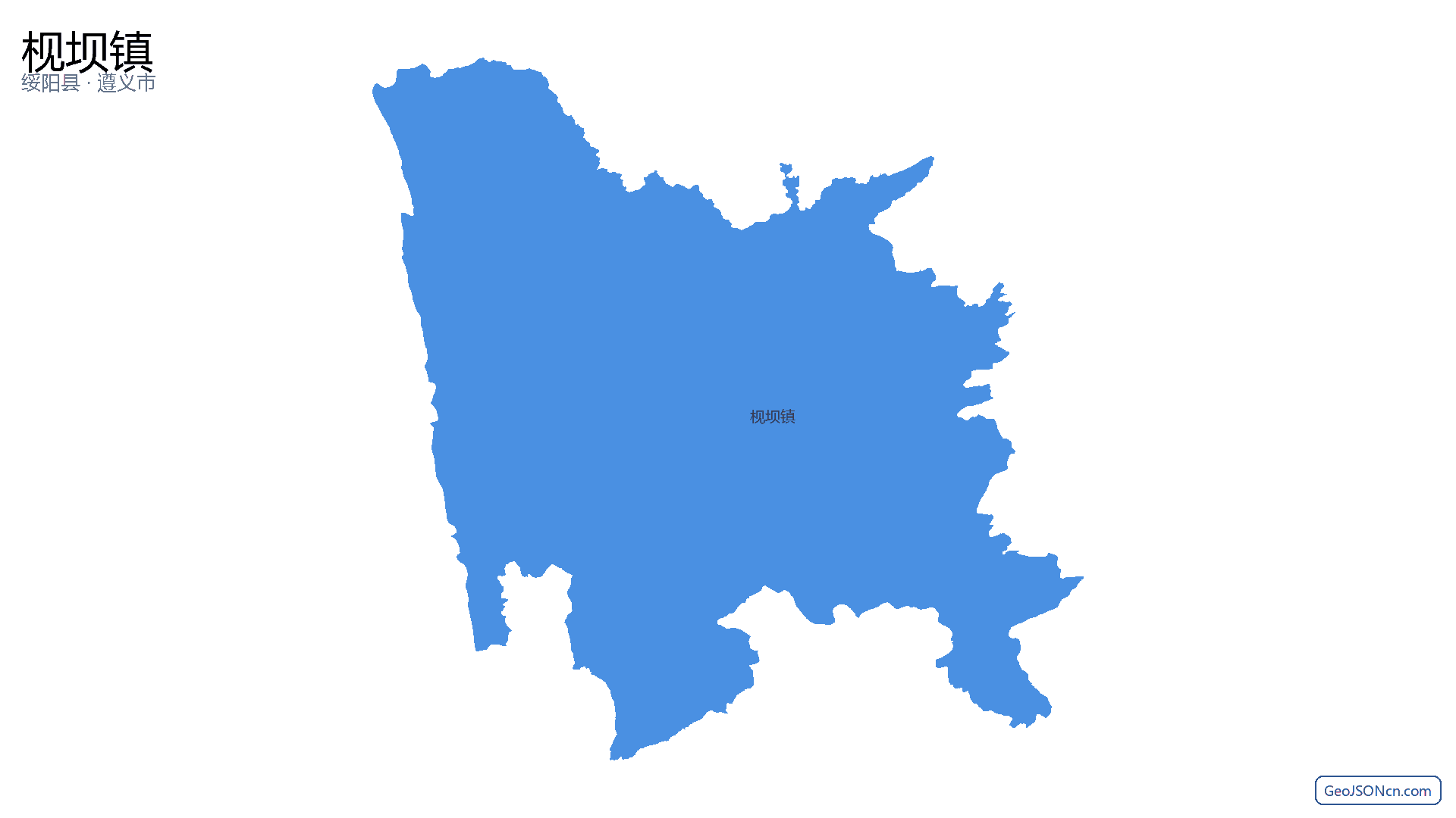 枧坝镇行政区划边界地图（绥阳县·遵义市）,提供GeoJSON、SHP矢量边界数据下载及高清地图大图(PNG/JPG) - GeoJSONcn.com