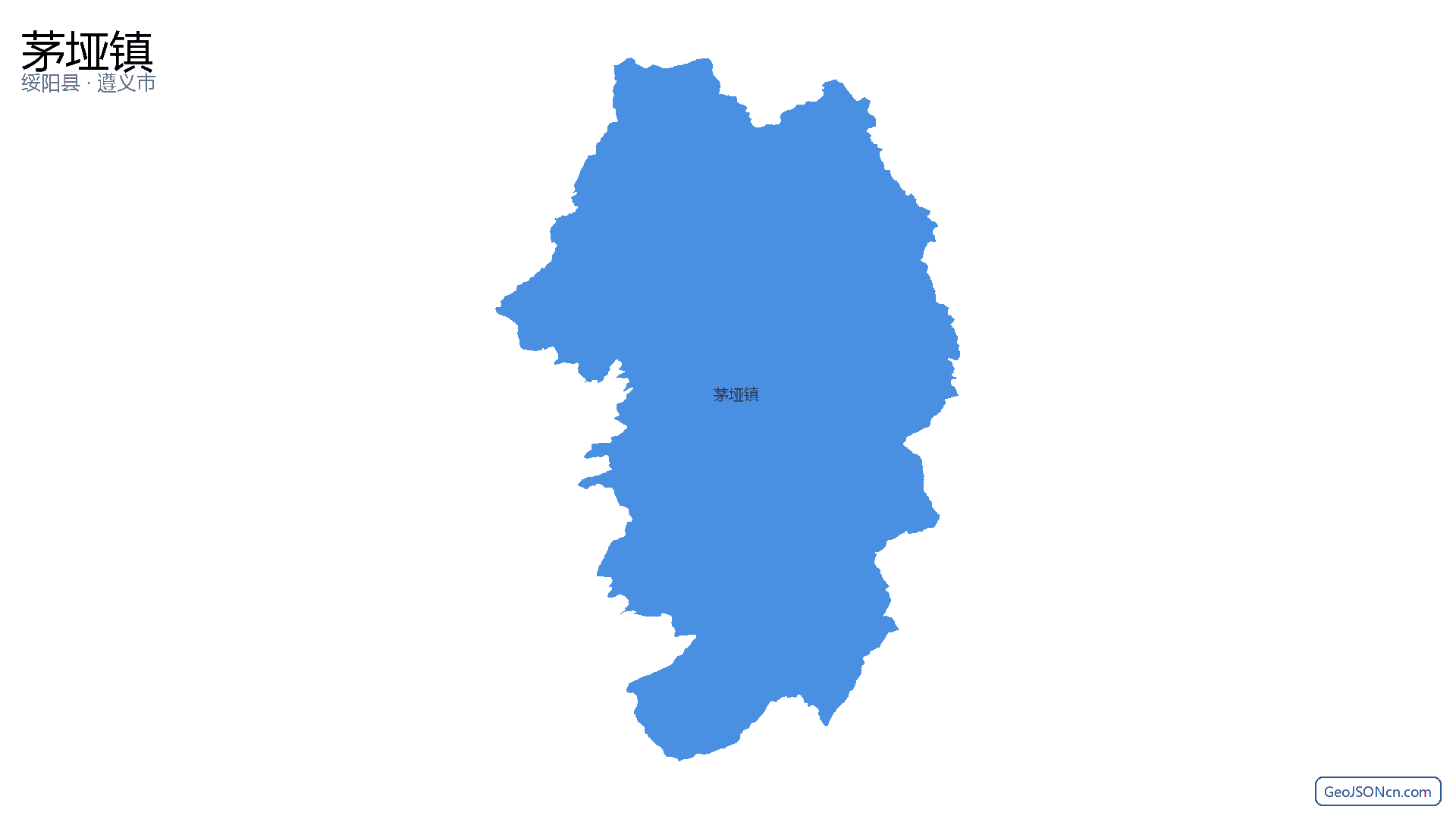 茅垭镇行政区划边界地图(绥阳县·遵义市),提供GeoJSON、SHP矢量边界数据下载及高清地图大图(PNG/JPG) - GeoJSONcn.com