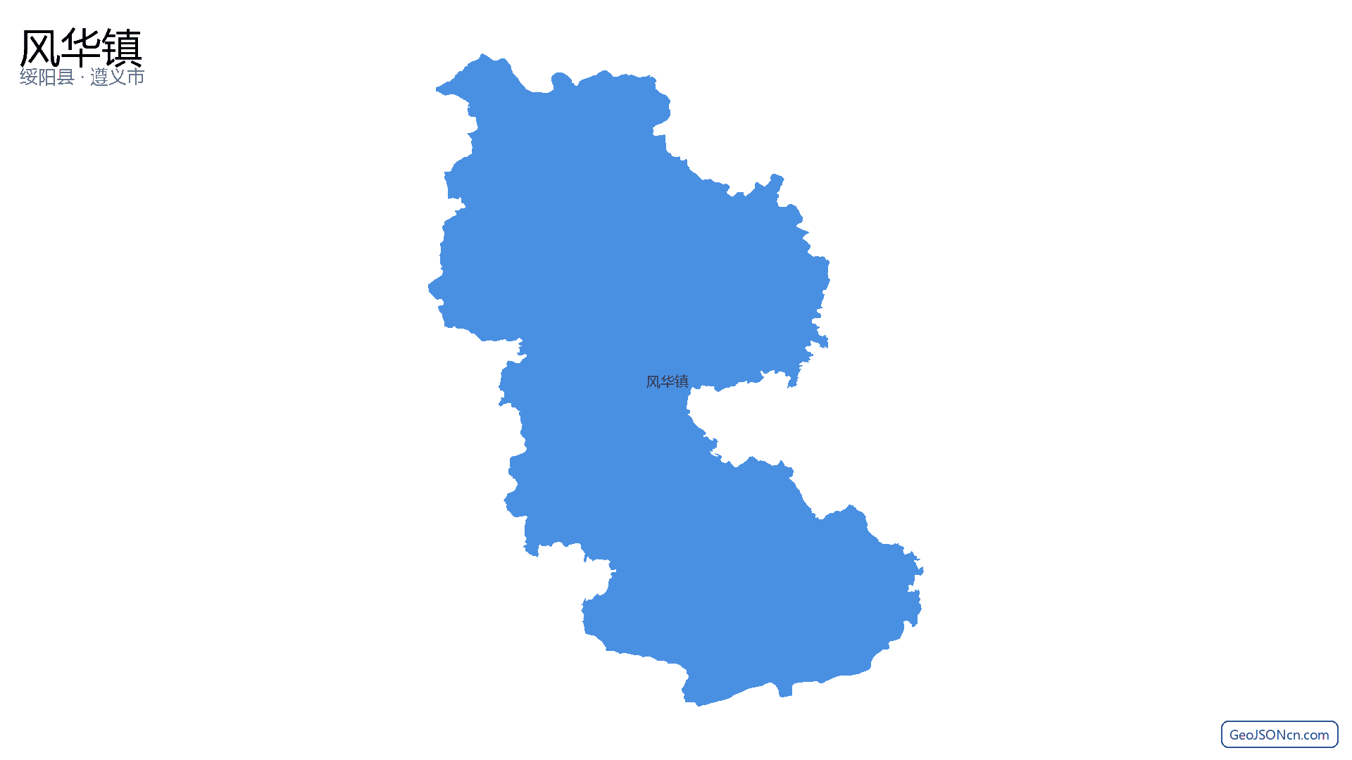 风华镇行政区划边界地图(绥阳县·遵义市),提供GeoJSON、SHP矢量边界数据下载及高清地图大图(PNG/JPG) - GeoJSONcn.com