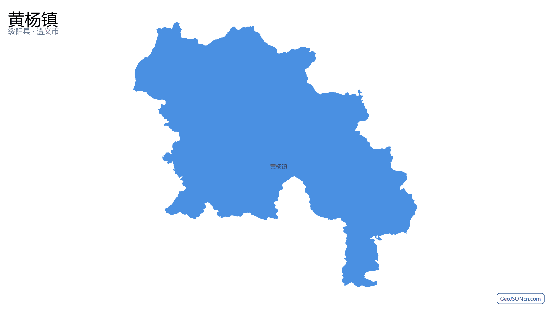 黄杨镇行政区划边界地图(绥阳县·遵义市),提供GeoJSON、SHP矢量边界数据下载及高清地图大图(PNG/JPG) - GeoJSONcn.com