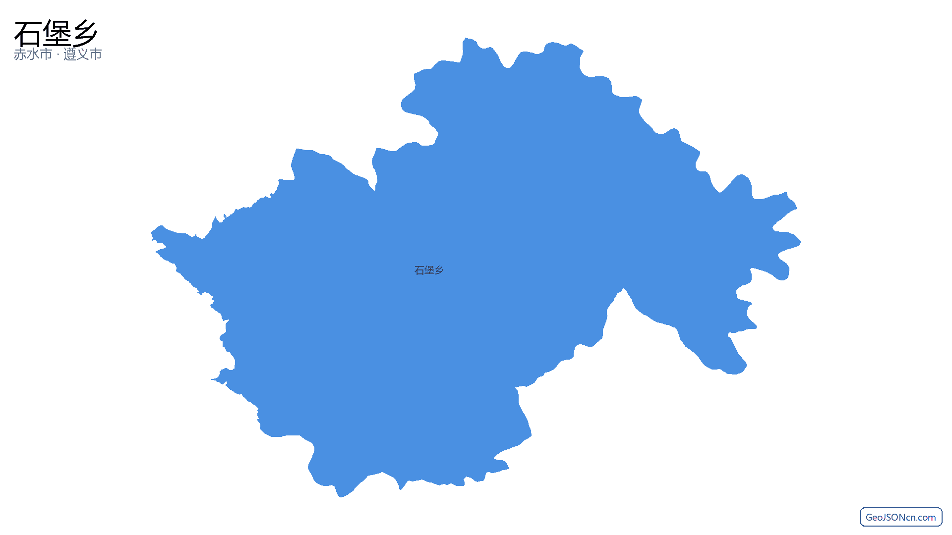 石堡乡行政区划边界地图(赤水市·遵义市),提供GeoJSON、SHP矢量边界数据下载及高清地图大图(PNG/JPG) - GeoJSONcn.com