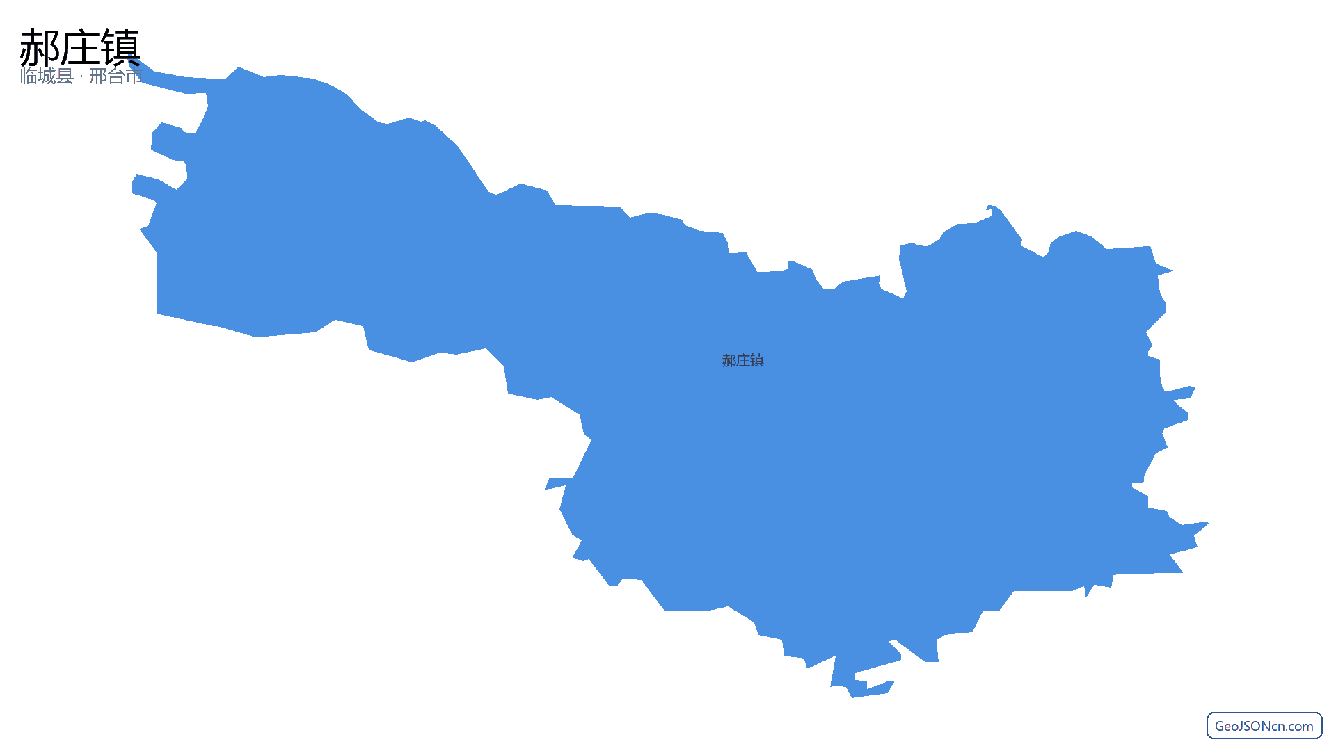 郝庄镇行政区划边界地图（临城县·邢台市）,提供GeoJSON、SHP矢量边界数据下载及高清地图大图(PNG/JPG) - GeoJSONcn.com