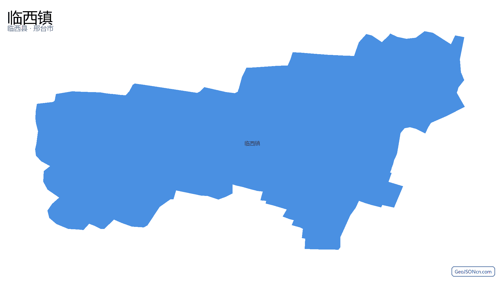 临西镇行政区划边界地图（临西县·邢台市）,提供GeoJSON、SHP矢量边界数据下载及高清地图大图(PNG/JPG) - GeoJSONcn.com