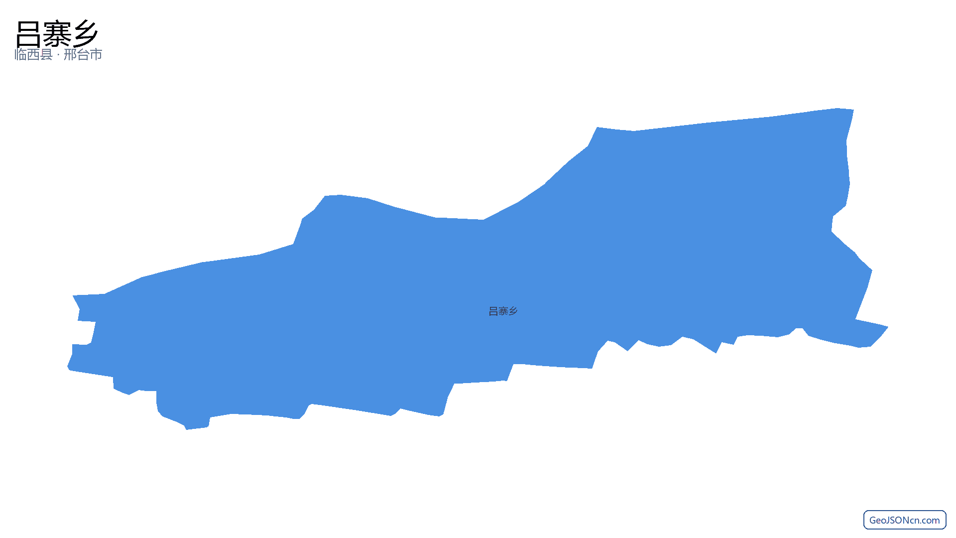 吕寨乡行政区划边界地图（临西县·邢台市）,提供GeoJSON、SHP矢量边界数据下载及高清地图大图(PNG/JPG) - GeoJSONcn.com