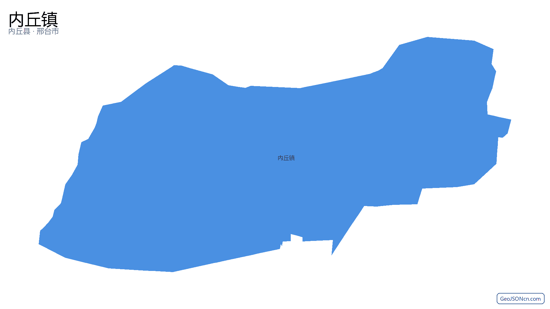内丘镇行政区划边界地图(内丘县·邢台市),提供GeoJSON、SHP矢量边界数据下载及高清地图大图(PNG/JPG) - GeoJSONcn.com