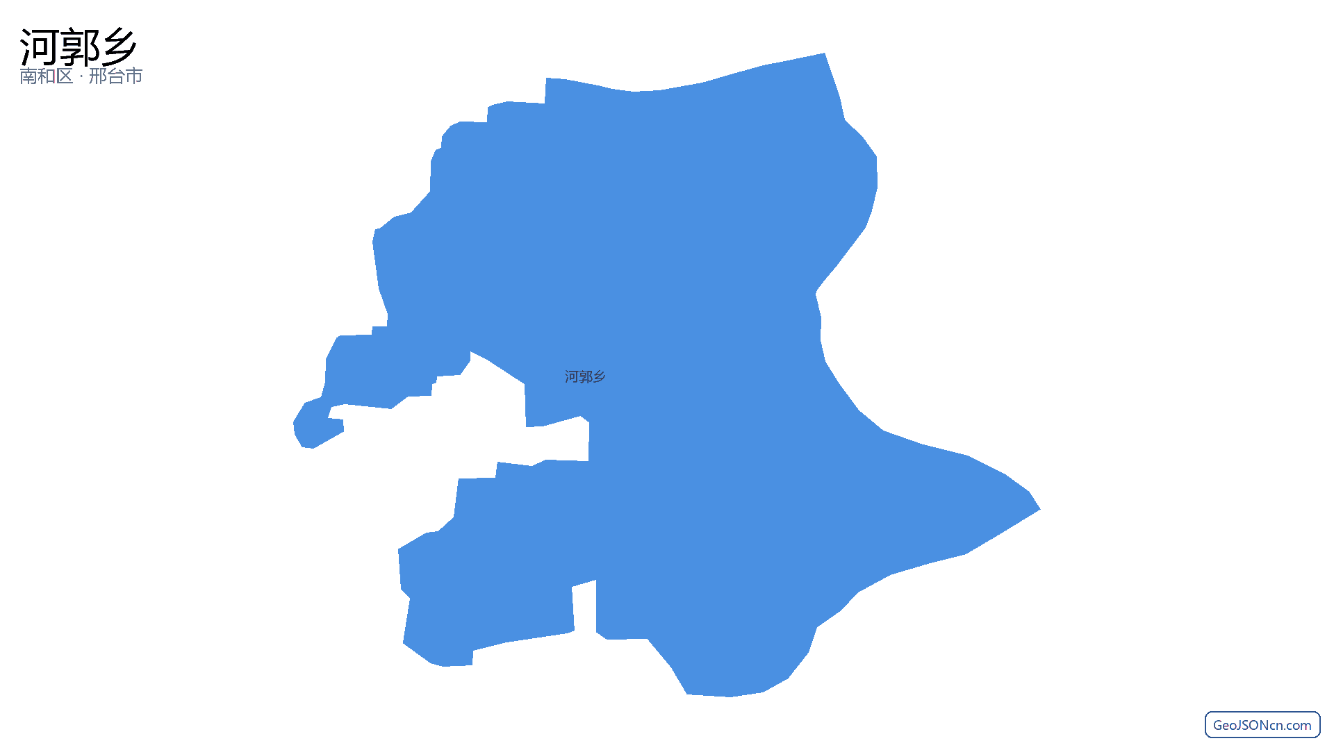 河郭乡行政区划边界地图（南和区·邢台市）,提供GeoJSON、SHP矢量边界数据下载及高清地图大图(PNG/JPG) - GeoJSONcn.com