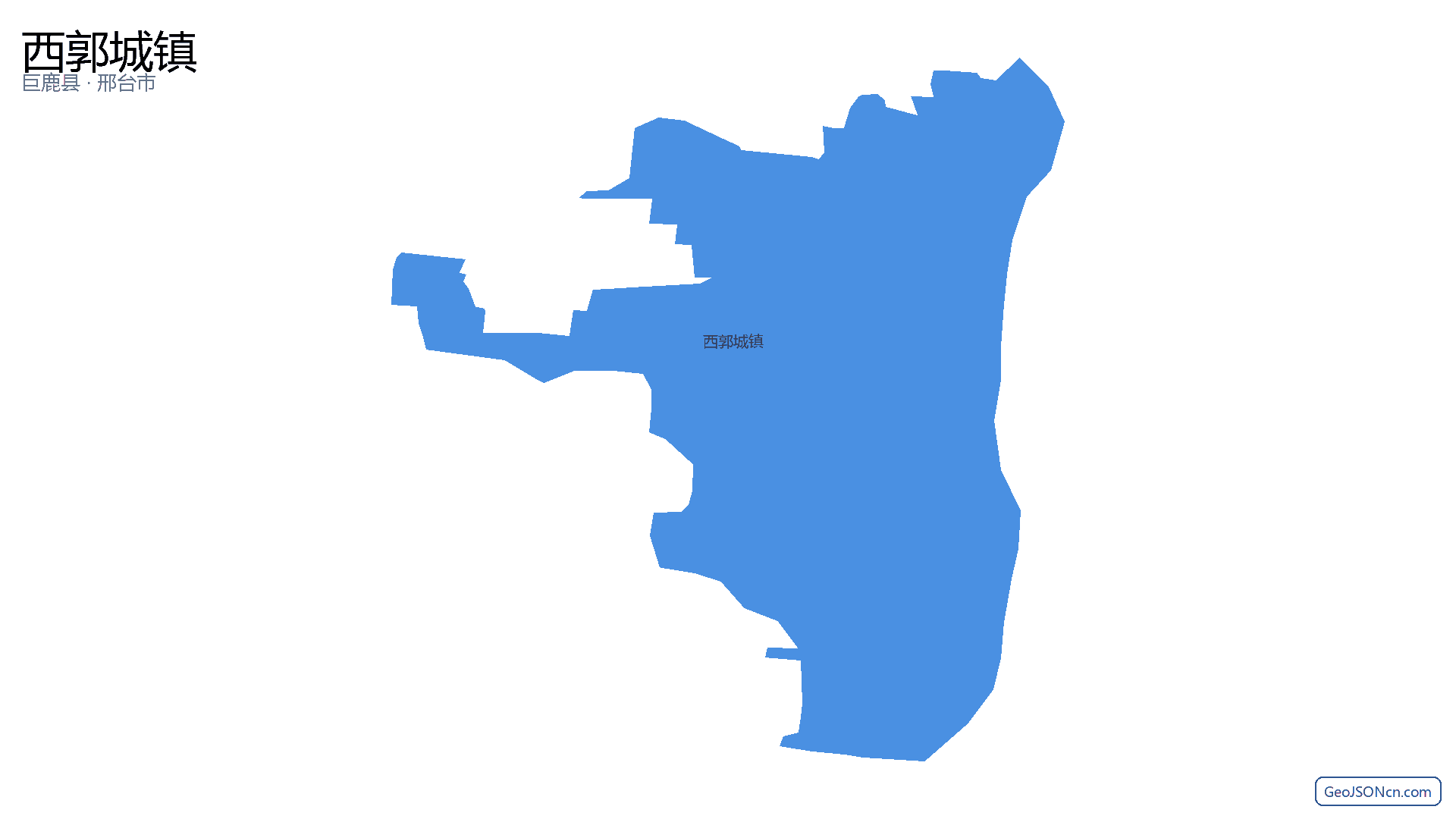 西郭城镇行政区划边界地图（巨鹿县·邢台市）,提供GeoJSON、SHP矢量边界数据下载及高清地图大图(PNG/JPG) - GeoJSONcn.com