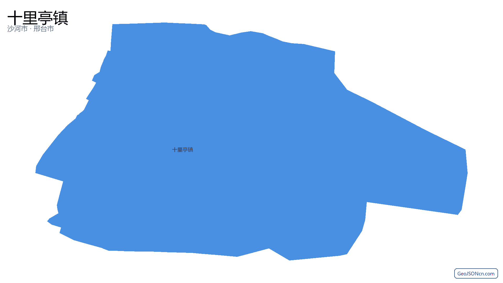 十里亭镇行政区划边界地图（沙河市·邢台市）,提供GeoJSON、SHP矢量边界数据下载及高清地图大图(PNG/JPG) - GeoJSONcn.com