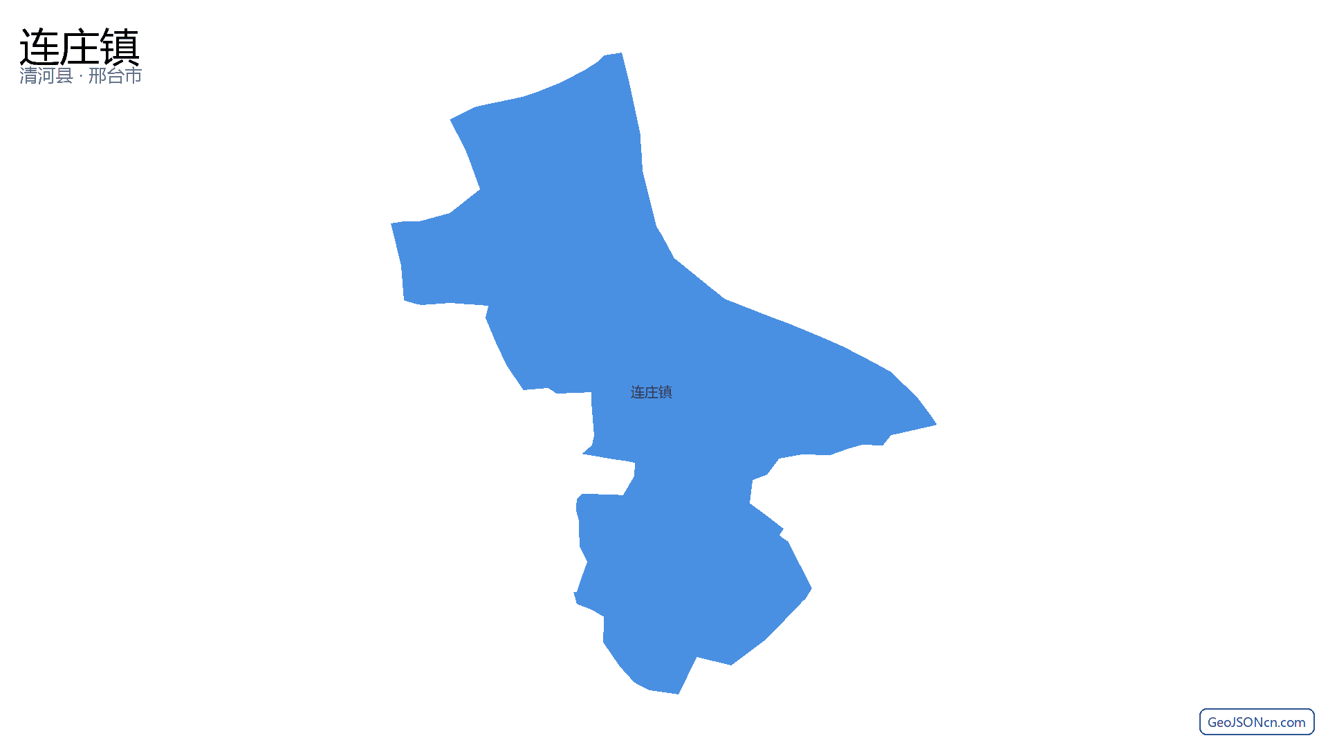 连庄镇行政区划边界地图（清河县·邢台市）,提供GeoJSON、SHP矢量边界数据下载及高清地图大图(PNG/JPG) - GeoJSONcn.com