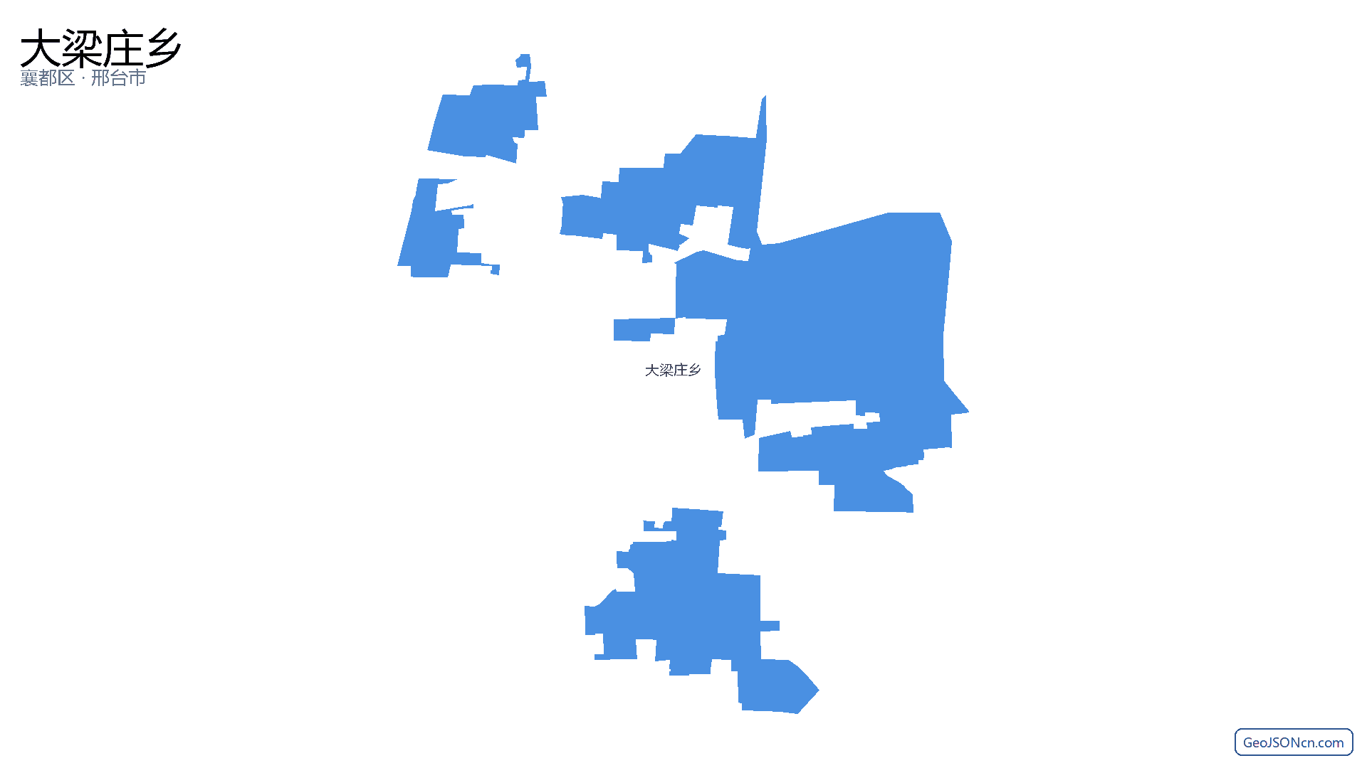 大梁庄乡行政区划边界地图(襄都区·邢台市),提供GeoJSON、SHP矢量边界数据下载及高清地图大图(PNG/JPG) - GeoJSONcn.com