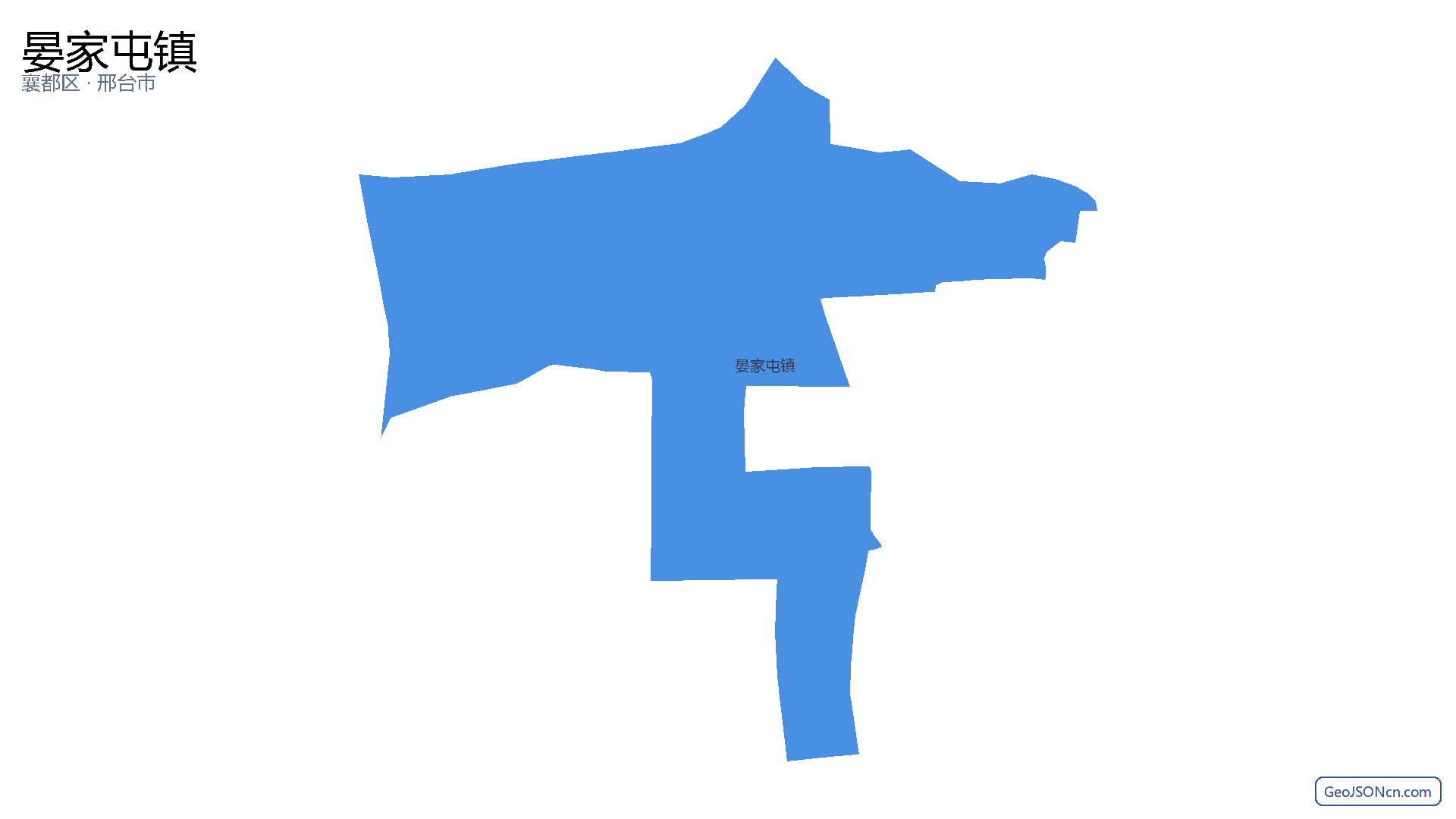 晏家屯镇行政区划边界地图(襄都区·邢台市),提供GeoJSON、SHP矢量边界数据下载及高清地图大图(PNG/JPG) - GeoJSONcn.com