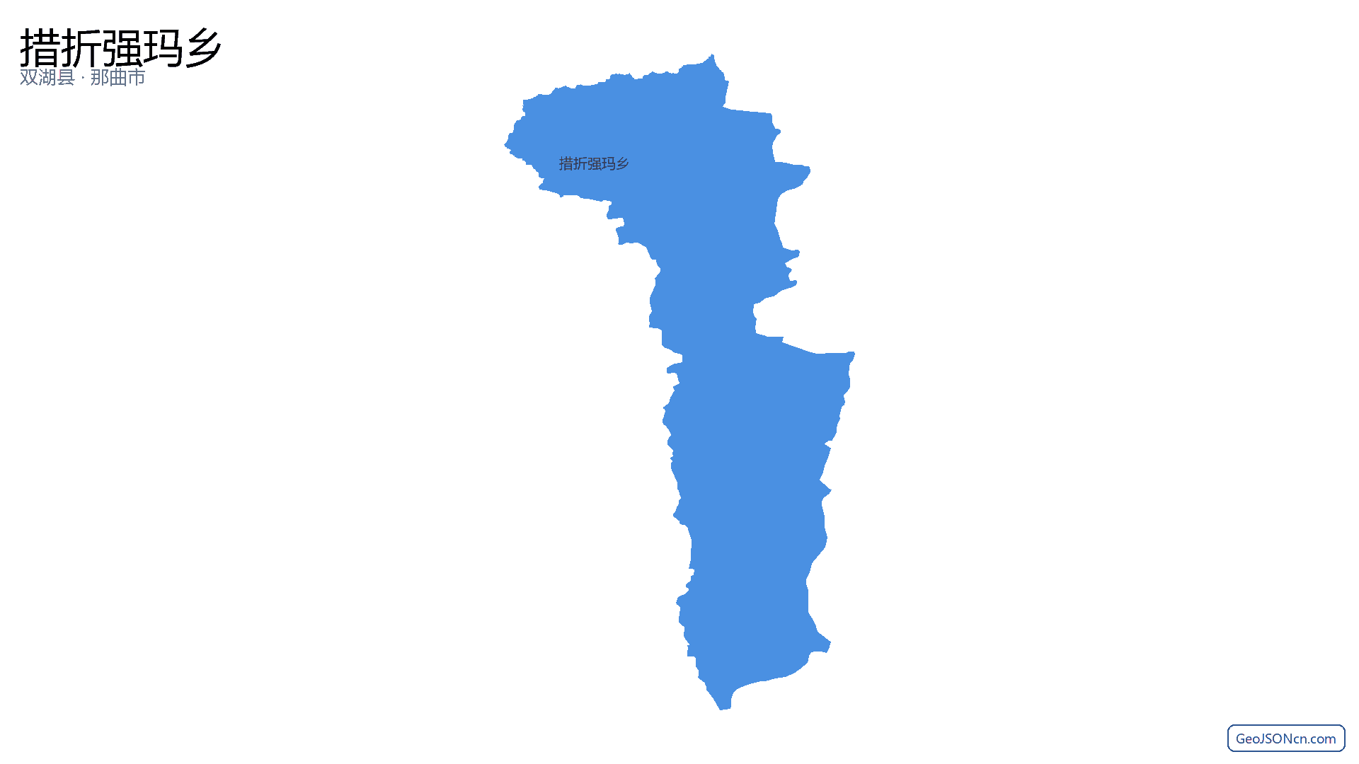 措折强玛乡行政区划边界地图(双湖县·那曲市),提供GeoJSON、SHP矢量边界数据下载及高清地图大图(PNG/JPG) - GeoJSONcn.com
