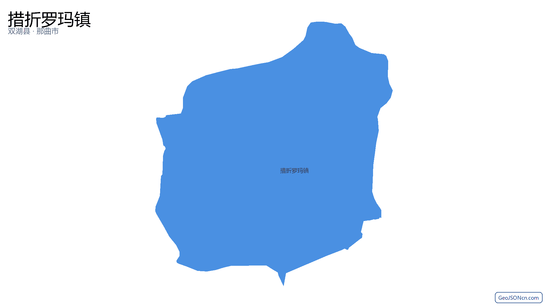 措折罗玛镇行政区划边界地图(双湖县·那曲市),提供GeoJSON、SHP矢量边界数据下载及高清地图大图(PNG/JPG) - GeoJSONcn.com