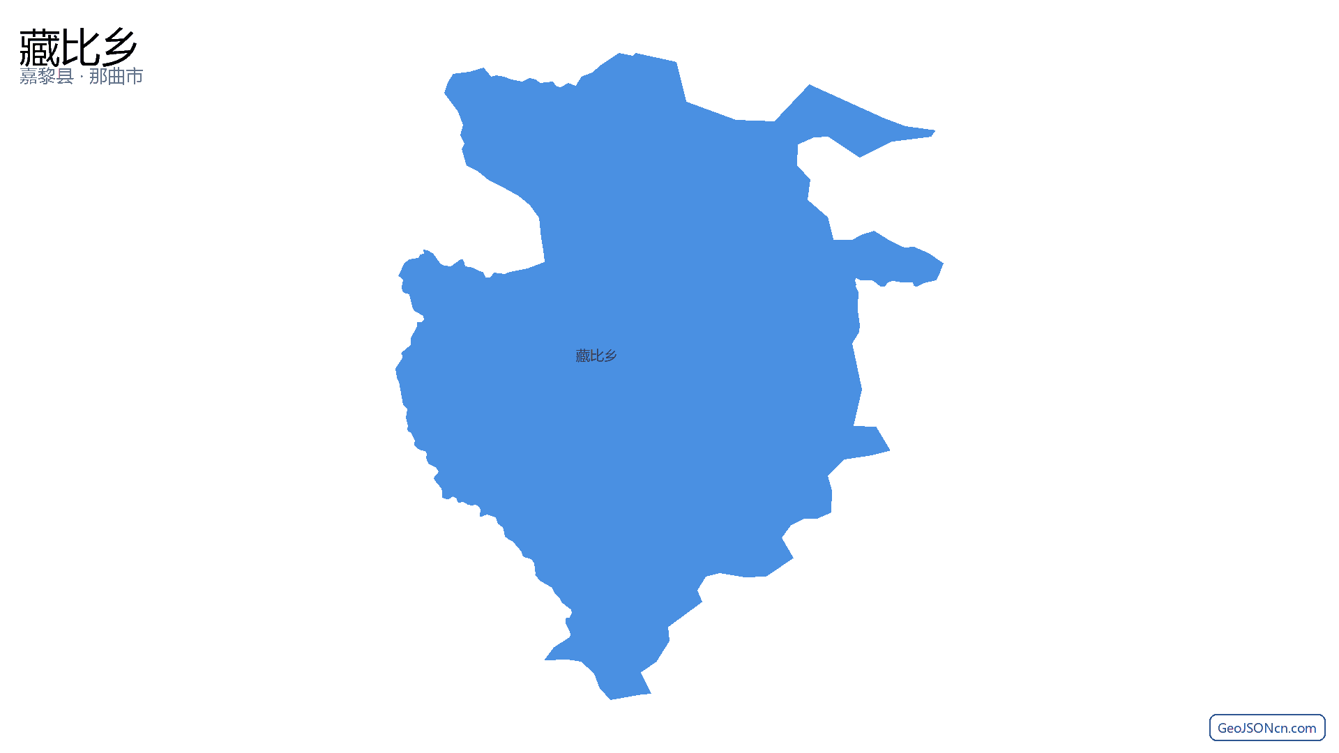 藏比乡行政区划边界地图(嘉黎县·那曲市),提供GeoJSON、SHP矢量边界数据下载及高清地图大图(PNG/JPG) - GeoJSONcn.com