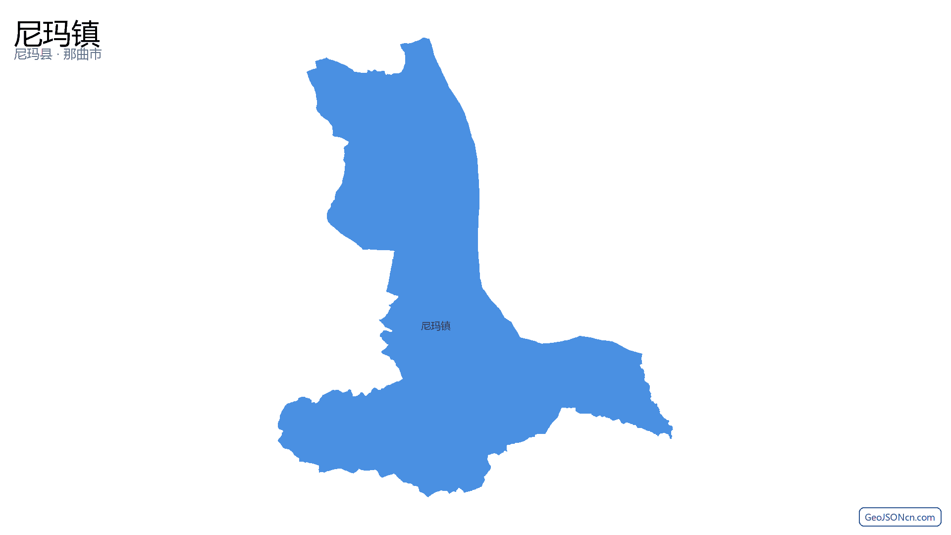 尼玛镇行政区划边界地图（尼玛县·那曲市）,提供GeoJSON、SHP矢量边界数据下载及高清地图大图(PNG/JPG) - GeoJSONcn.com