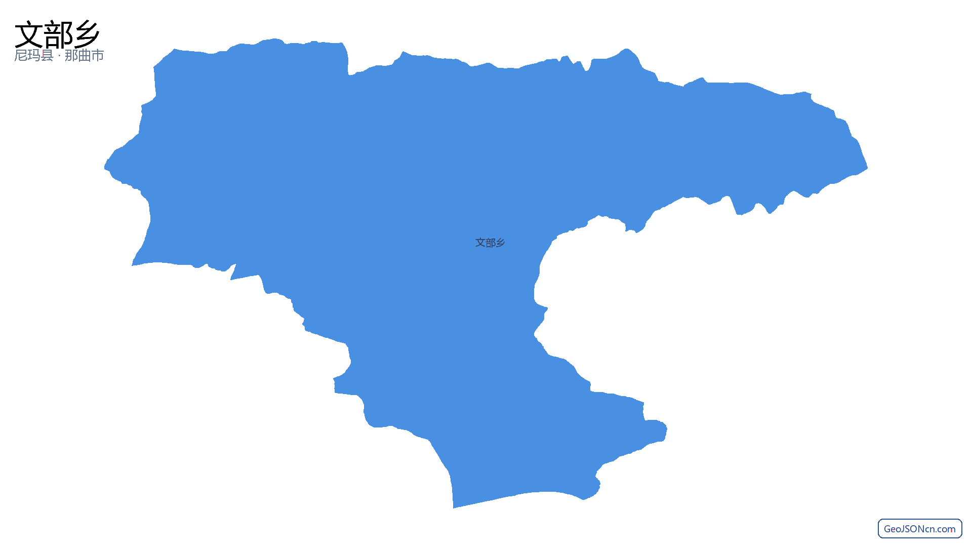 文部乡行政区划边界地图（尼玛县·那曲市）,提供GeoJSON、SHP矢量边界数据下载及高清地图大图(PNG/JPG) - GeoJSONcn.com