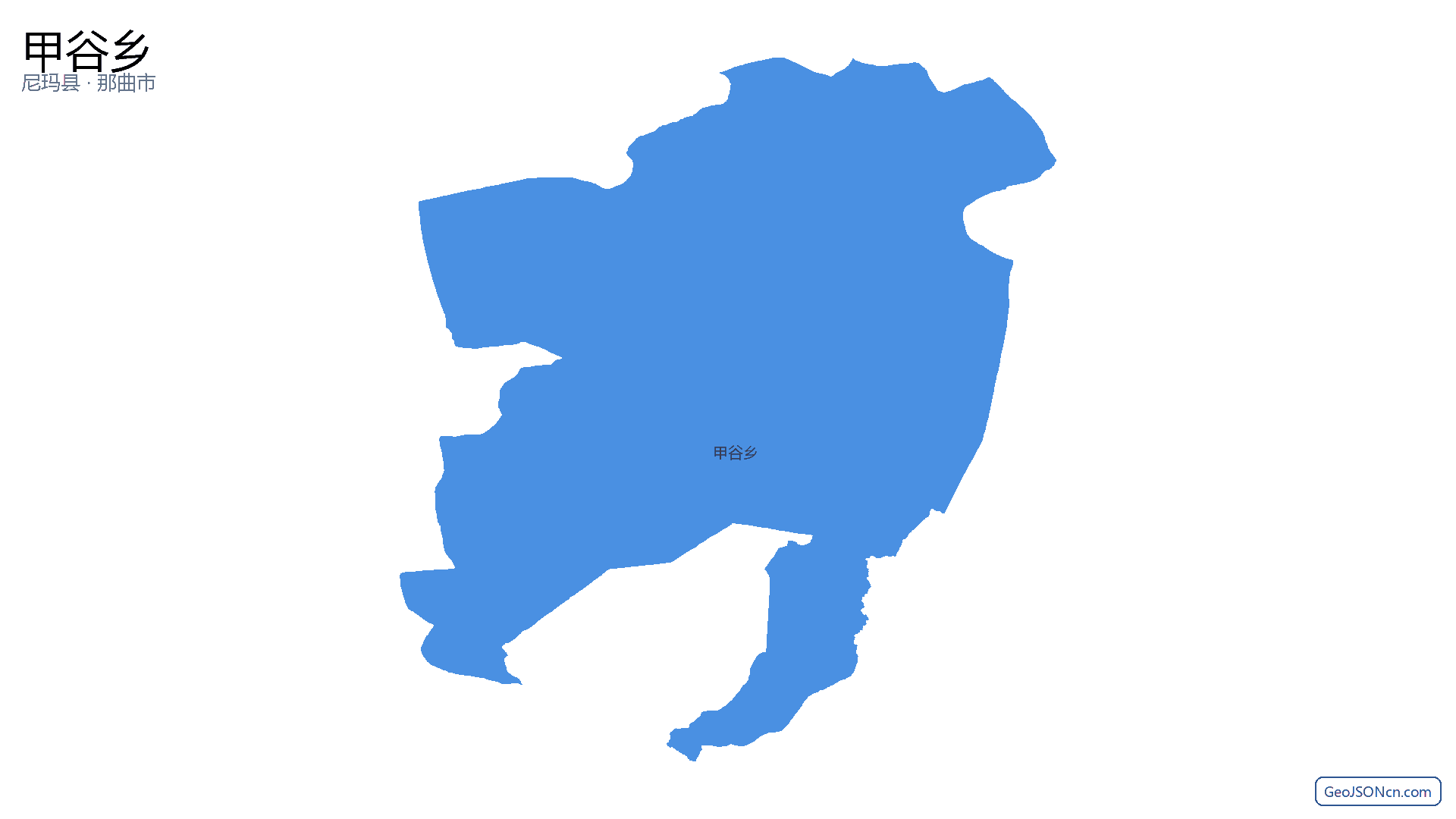 甲谷乡行政区划边界地图（尼玛县·那曲市）,提供GeoJSON、SHP矢量边界数据下载及高清地图大图(PNG/JPG) - GeoJSONcn.com