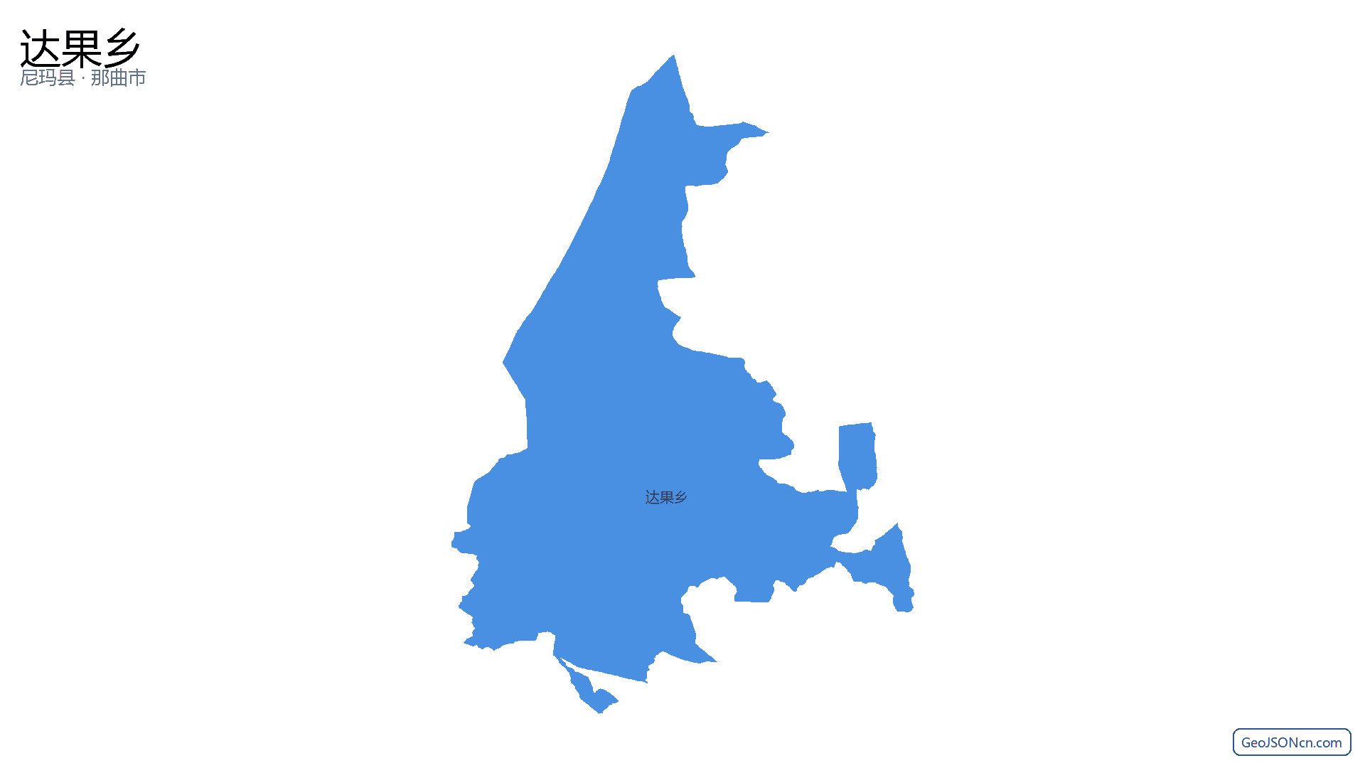 达果乡行政区划边界地图（尼玛县·那曲市）,提供GeoJSON、SHP矢量边界数据下载及高清地图大图(PNG/JPG) - GeoJSONcn.com