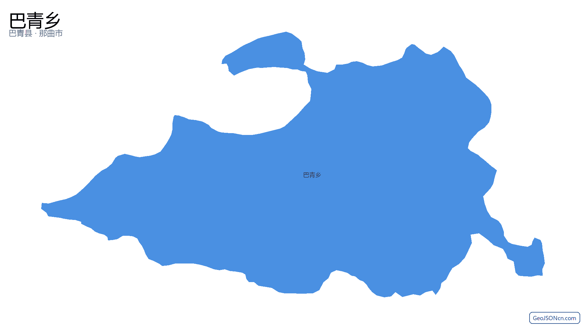 巴青乡行政区划边界地图（巴青县·那曲市）,提供GeoJSON、SHP矢量边界数据下载及高清地图大图(PNG/JPG) - GeoJSONcn.com