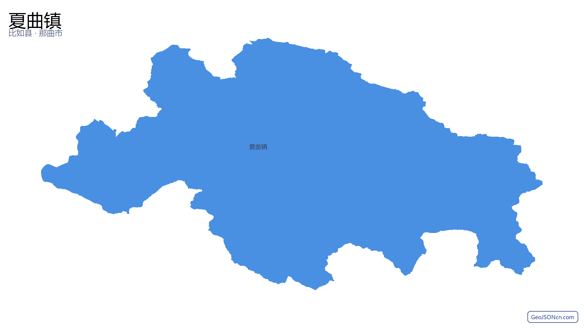 夏曲镇行政区划边界地图(比如县·那曲市),提供GeoJSON、SHP矢量边界数据下载及高清地图大图(PNG/JPG) - GeoJSONcn.com