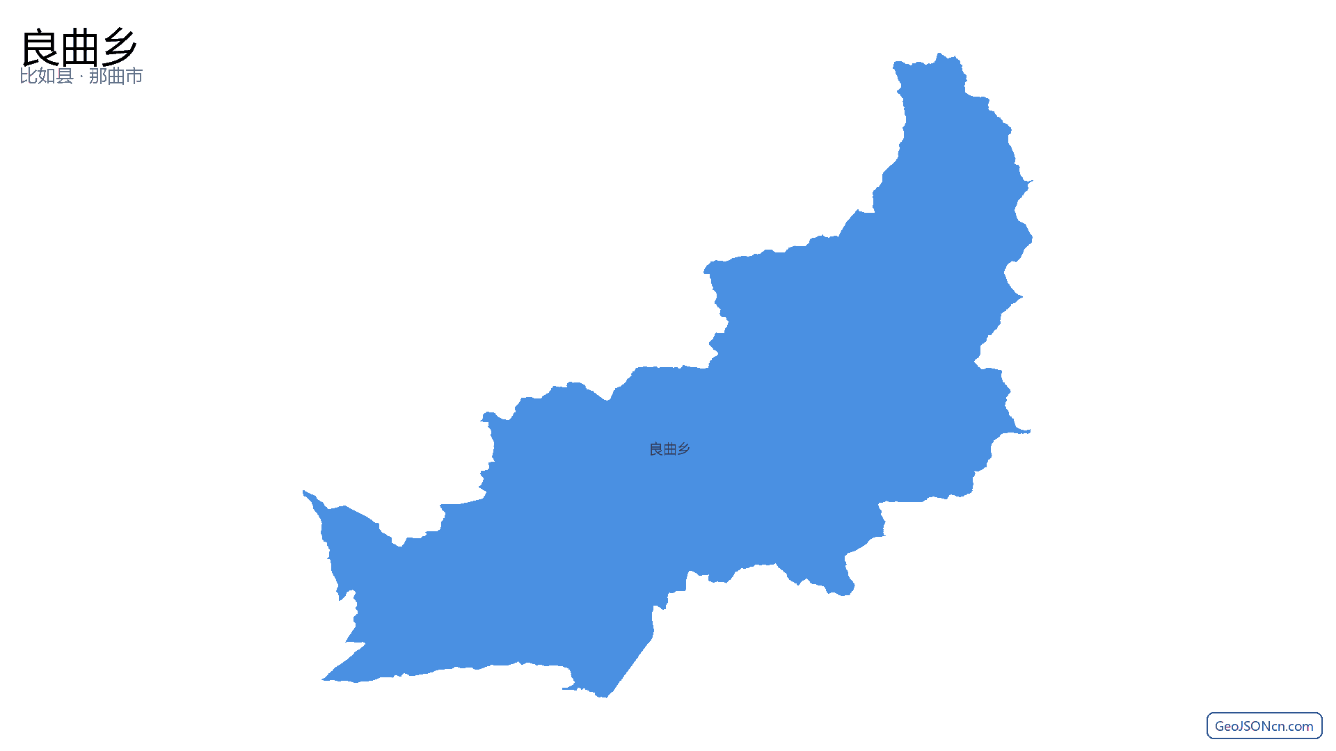 良曲乡行政区划边界地图（比如县·那曲市）,提供GeoJSON、SHP矢量边界数据下载及高清地图大图(PNG/JPG) - GeoJSONcn.com