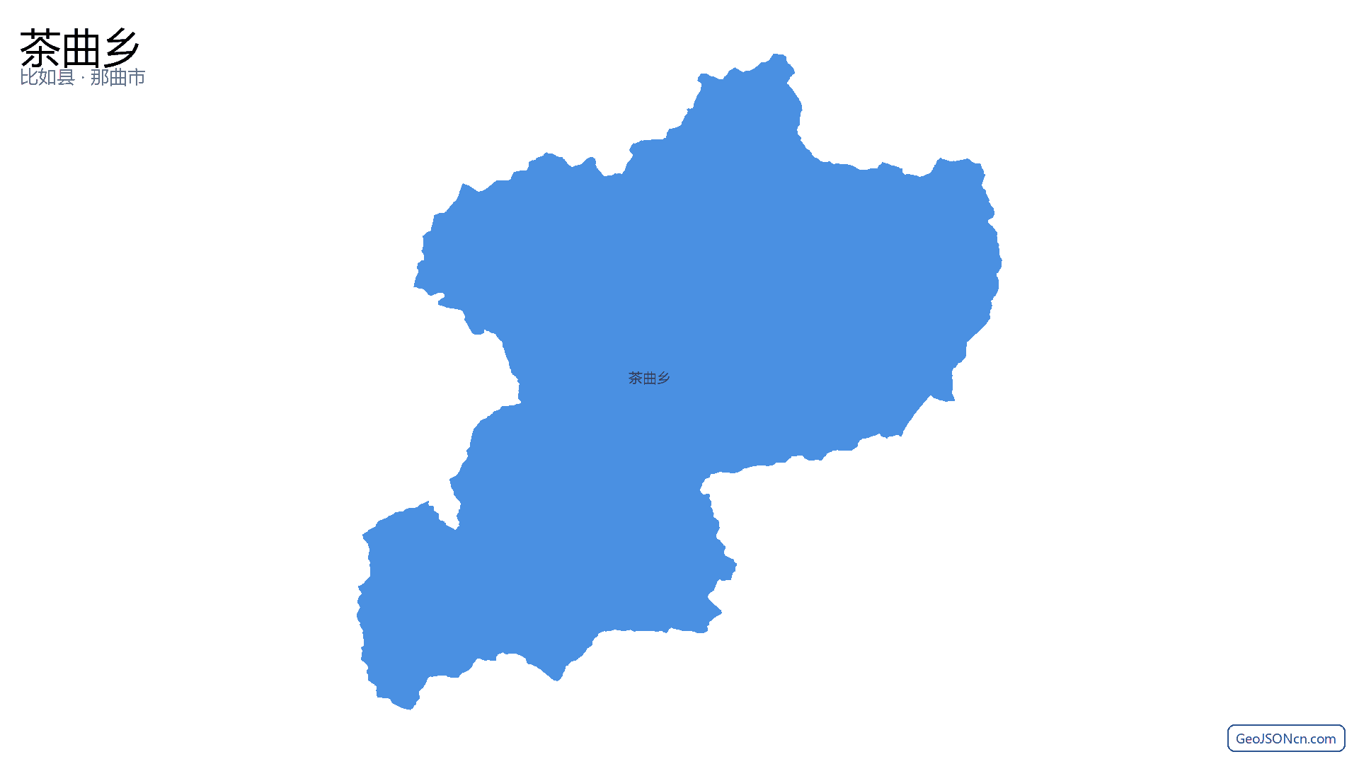 茶曲乡行政区划边界地图（比如县·那曲市）,提供GeoJSON、SHP矢量边界数据下载及高清地图大图(PNG/JPG) - GeoJSONcn.com