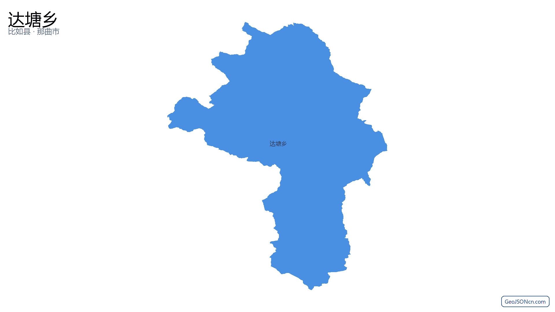 达塘乡行政区划边界地图(比如县·那曲市),提供GeoJSON、SHP矢量边界数据下载及高清地图大图(PNG/JPG) - GeoJSONcn.com
