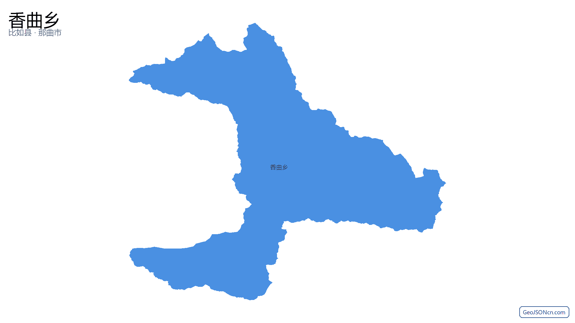 香曲乡行政区划边界地图（比如县·那曲市）,提供GeoJSON、SHP矢量边界数据下载及高清地图大图(PNG/JPG) - GeoJSONcn.com