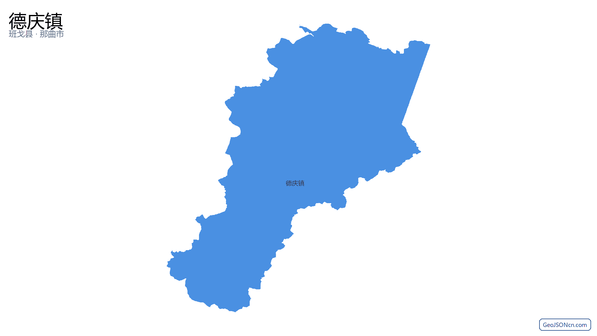 德庆镇行政区划边界地图(班戈县·那曲市),提供GeoJSON、SHP矢量边界数据下载及高清地图大图(PNG/JPG) - GeoJSONcn.com