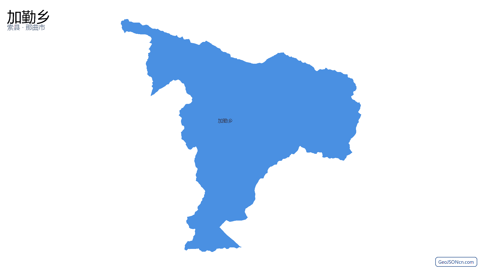 加勤乡行政区划边界地图（索县·那曲市）,提供GeoJSON、SHP矢量边界数据下载及高清地图大图(PNG/JPG) - GeoJSONcn.com