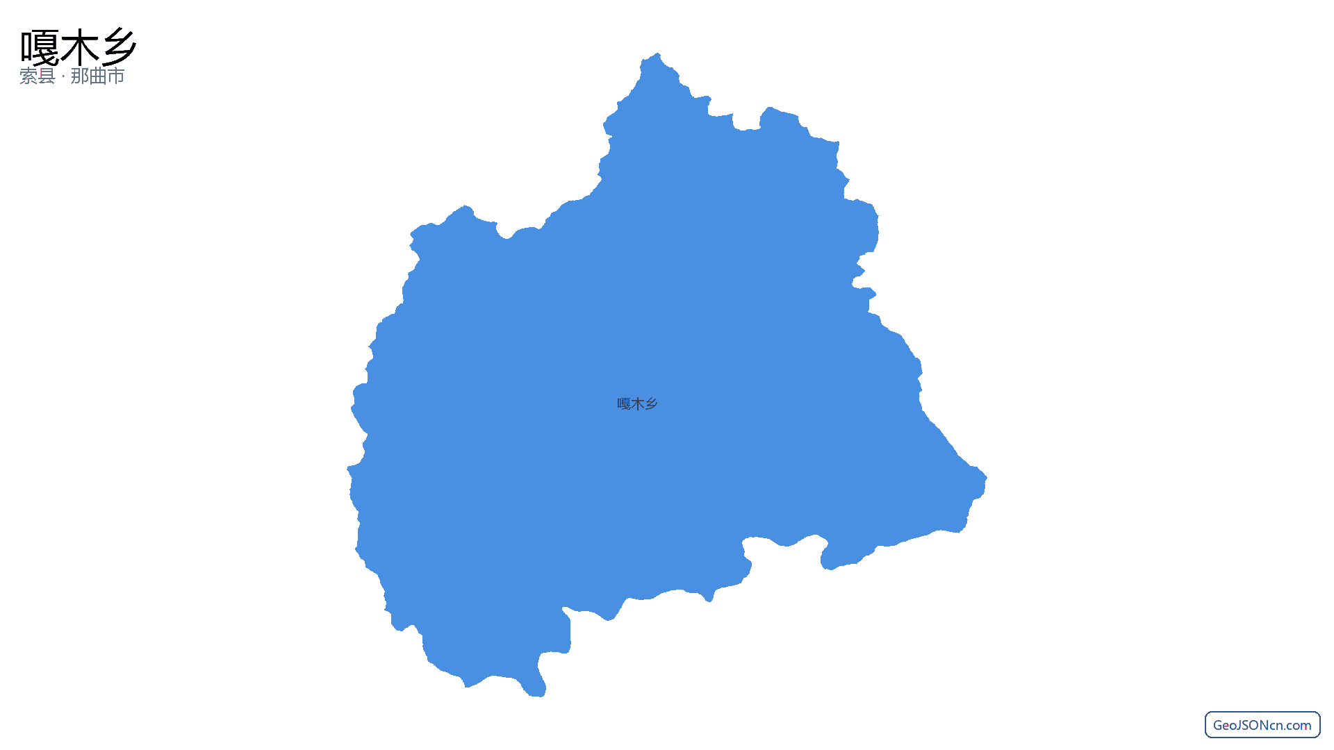 嘎木乡行政区划边界地图（索县·那曲市）,提供GeoJSON、SHP矢量边界数据下载及高清地图大图(PNG/JPG) - GeoJSONcn.com