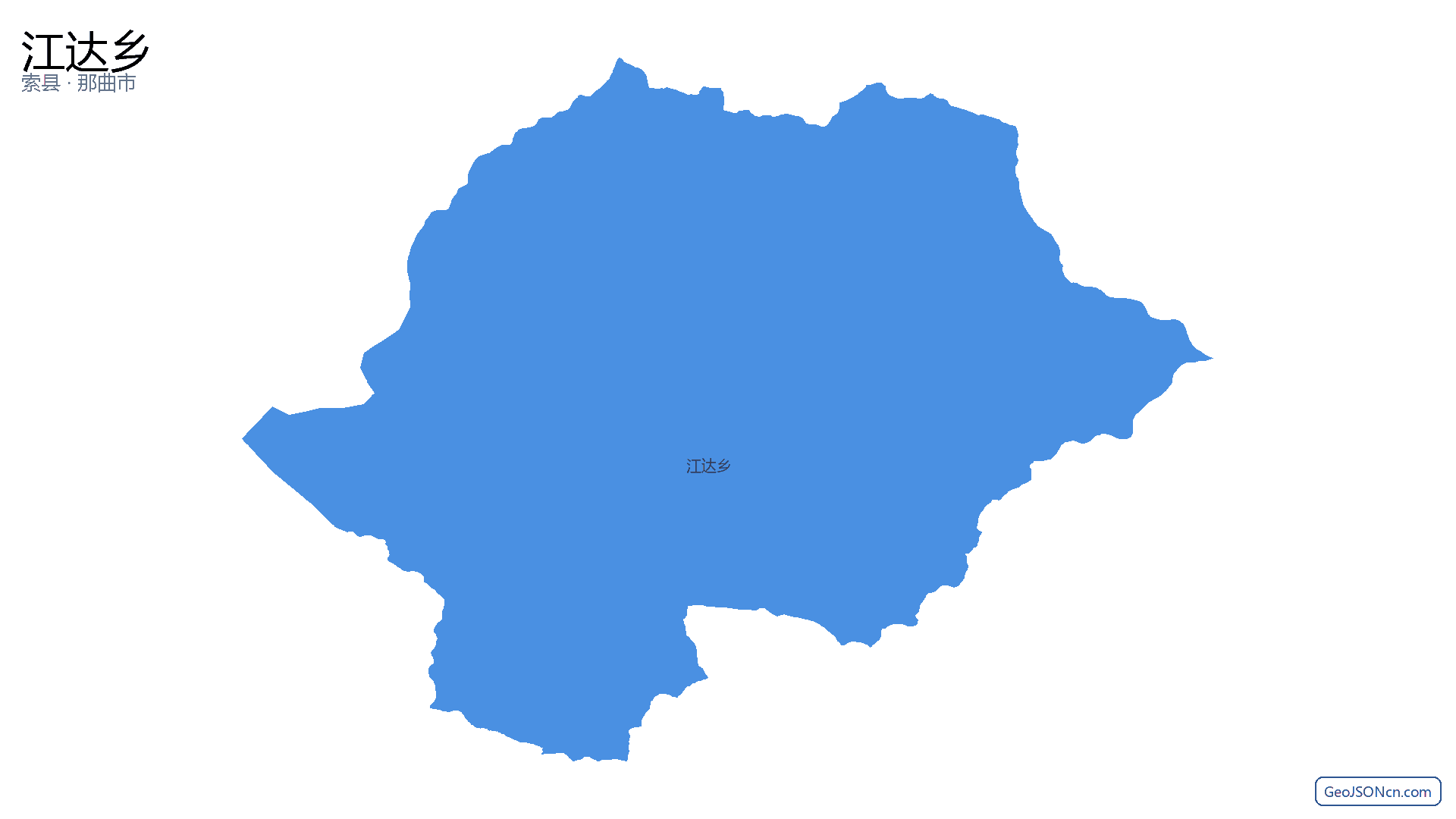 江达乡行政区划边界地图（索县·那曲市）,提供GeoJSON、SHP矢量边界数据下载及高清地图大图(PNG/JPG) - GeoJSONcn.com