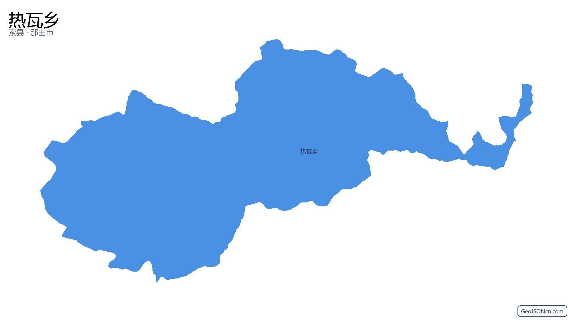 热瓦乡行政区划边界地图(索县·那曲市),提供GeoJSON、SHP矢量边界数据下载及高清地图大图(PNG/JPG) - GeoJSONcn.com