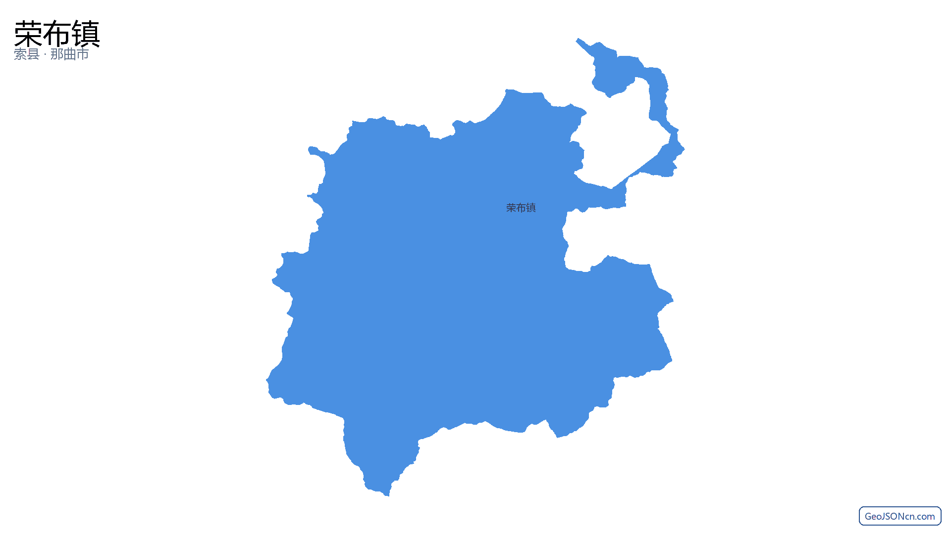 荣布镇行政区划边界地图(索县·那曲市),提供GeoJSON、SHP矢量边界数据下载及高清地图大图(PNG/JPG) - GeoJSONcn.com