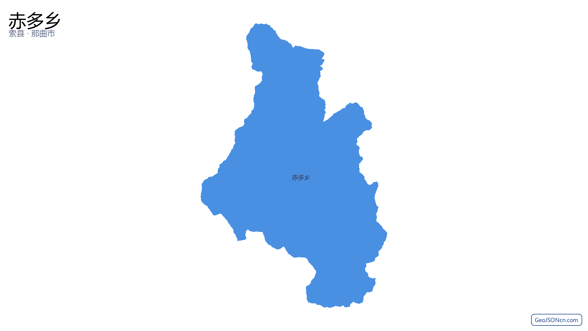 赤多乡行政区划边界地图（索县·那曲市）,提供GeoJSON、SHP矢量边界数据下载及高清地图大图(PNG/JPG) - GeoJSONcn.com