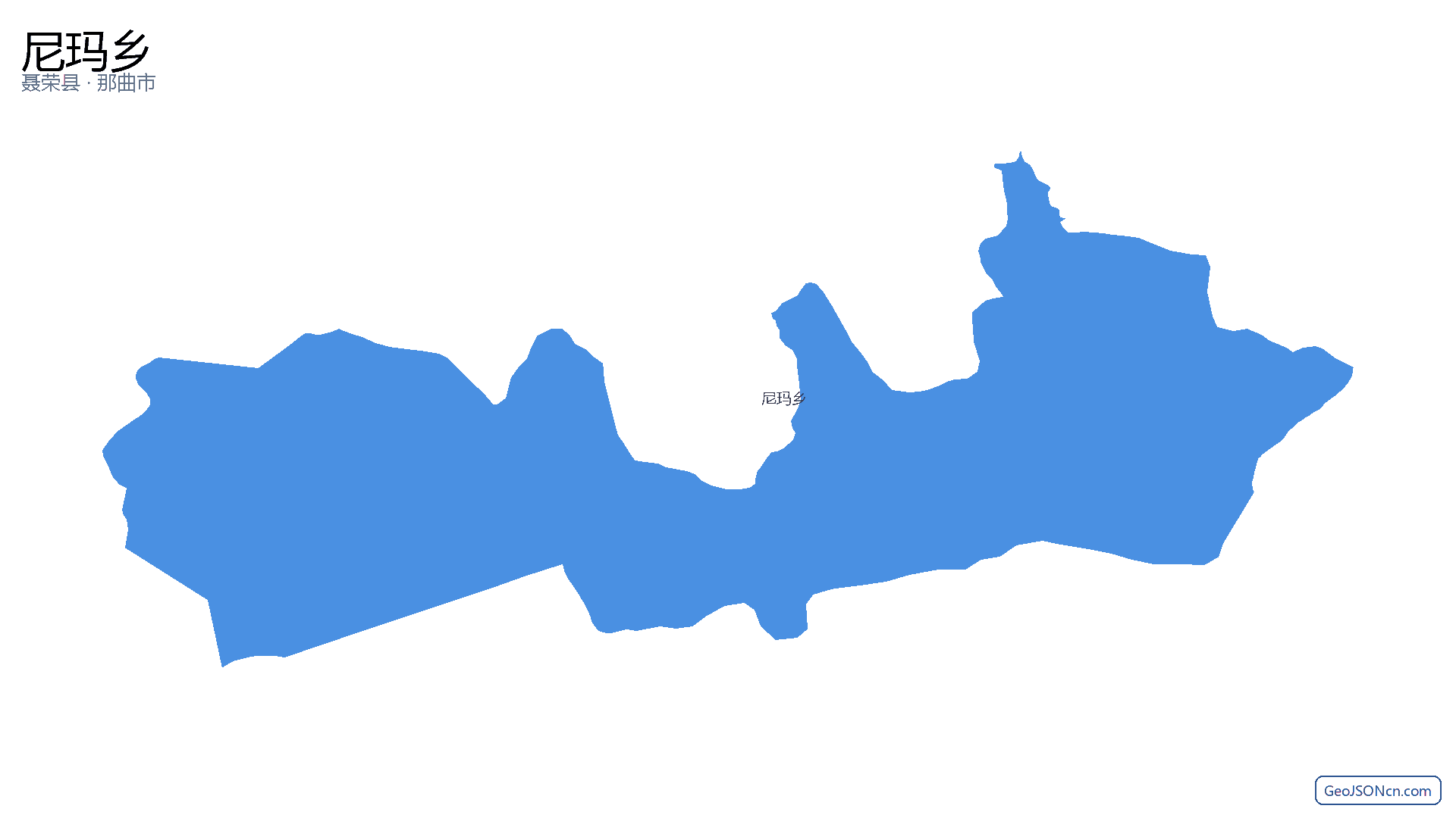 尼玛乡行政区划边界地图（聂荣县·那曲市）,提供GeoJSON、SHP矢量边界数据下载及高清地图大图(PNG/JPG) - GeoJSONcn.com