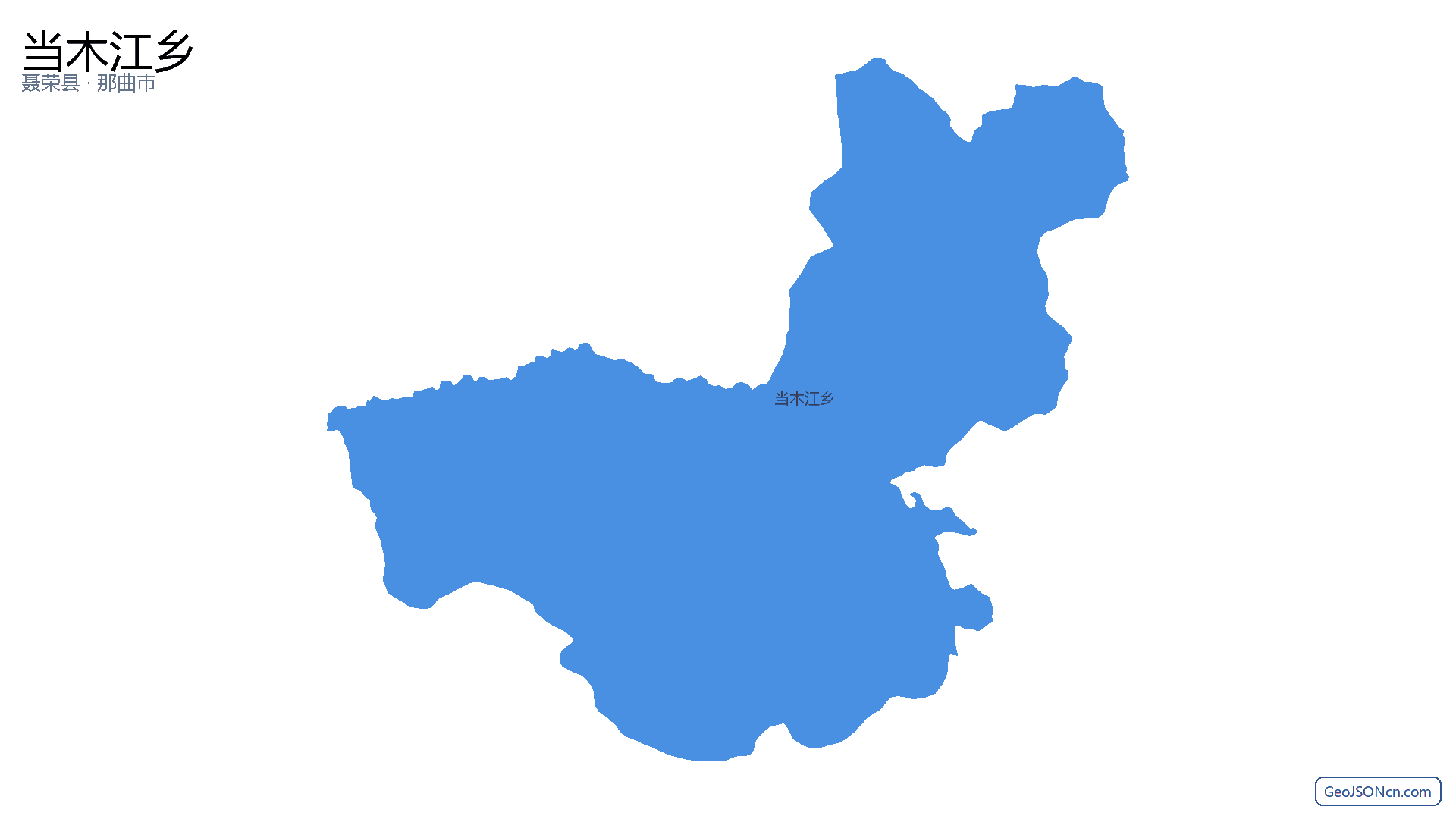 当木江乡行政区划边界地图（聂荣县·那曲市）,提供GeoJSON、SHP矢量边界数据下载及高清地图大图(PNG/JPG) - GeoJSONcn.com