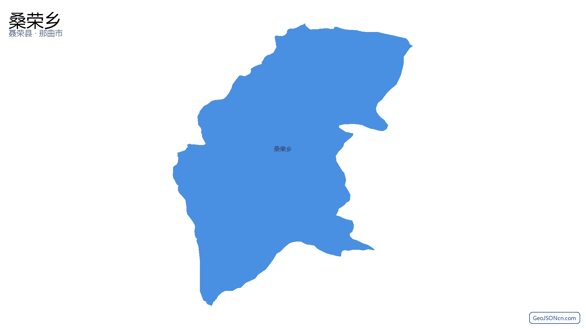 桑荣乡行政区划边界地图（聂荣县·那曲市）,提供GeoJSON、SHP矢量边界数据下载及高清地图大图(PNG/JPG) - GeoJSONcn.com
