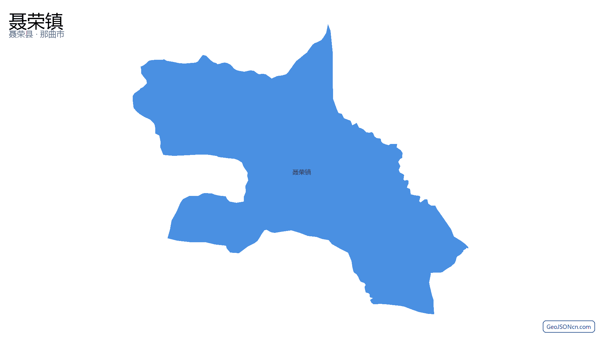 聂荣镇行政区划边界地图（聂荣县·那曲市）,提供GeoJSON、SHP矢量边界数据下载及高清地图大图(PNG/JPG) - GeoJSONcn.com
