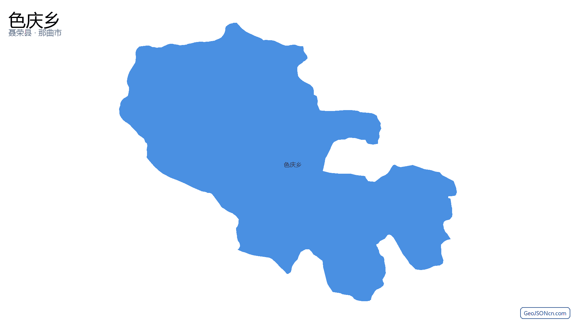 色庆乡行政区划边界地图(聂荣县·那曲市),提供GeoJSON、SHP矢量边界数据下载及高清地图大图(PNG/JPG) - GeoJSONcn.com